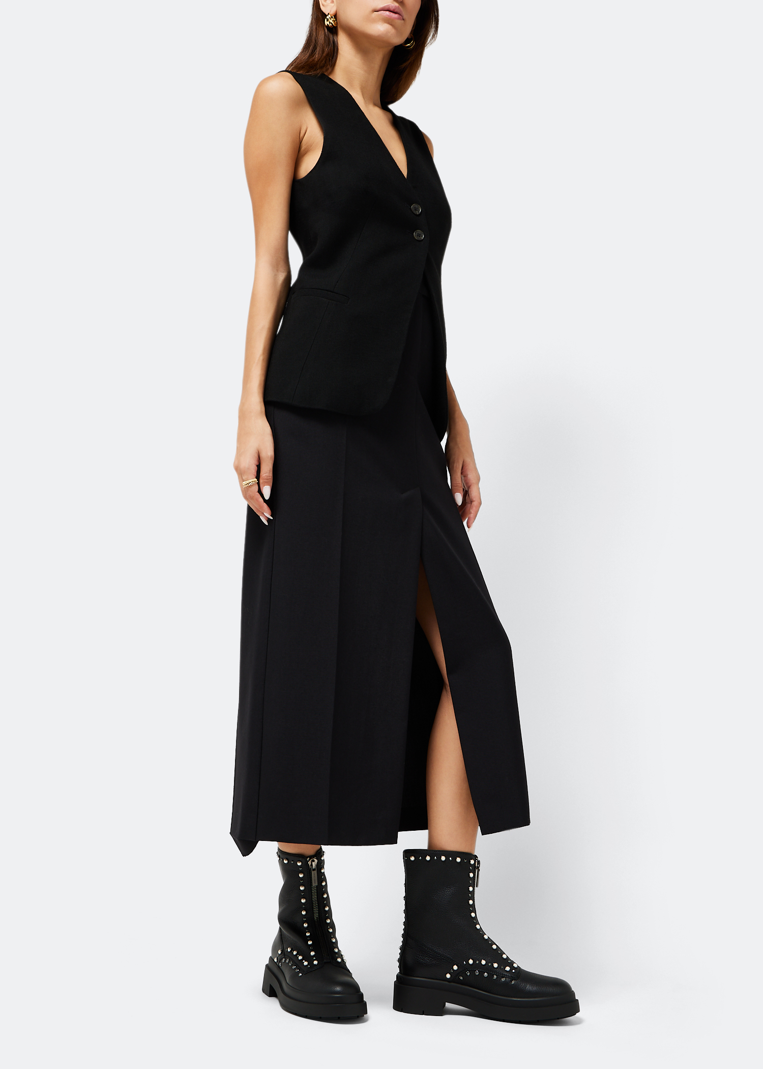 Nola flat boots, Black