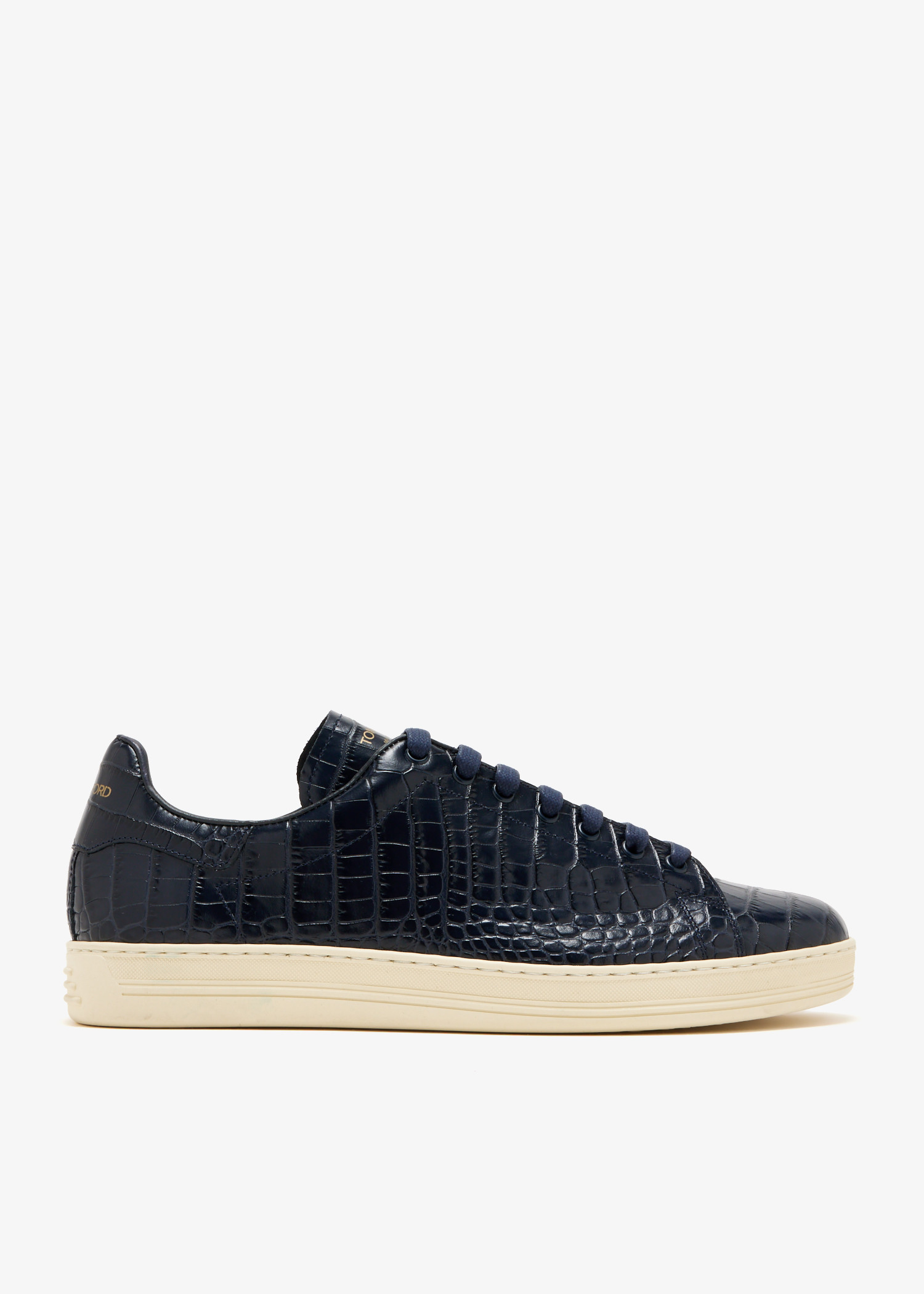 Croc-embossed leather sneakers, Navy
Croc-embossed leather sneakers, Navy