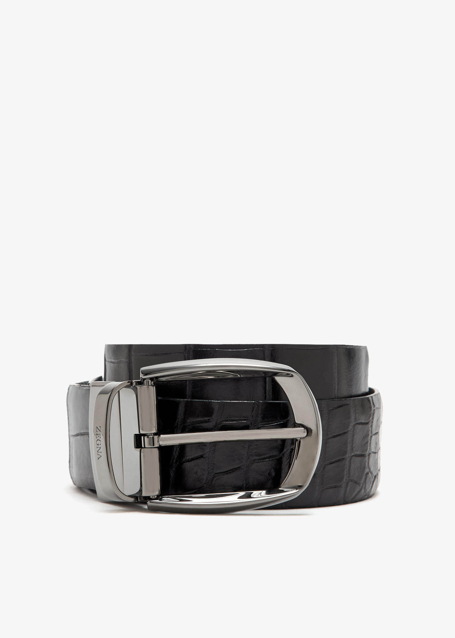 Alligator leather belt, Black
Alligator leather belt, Black