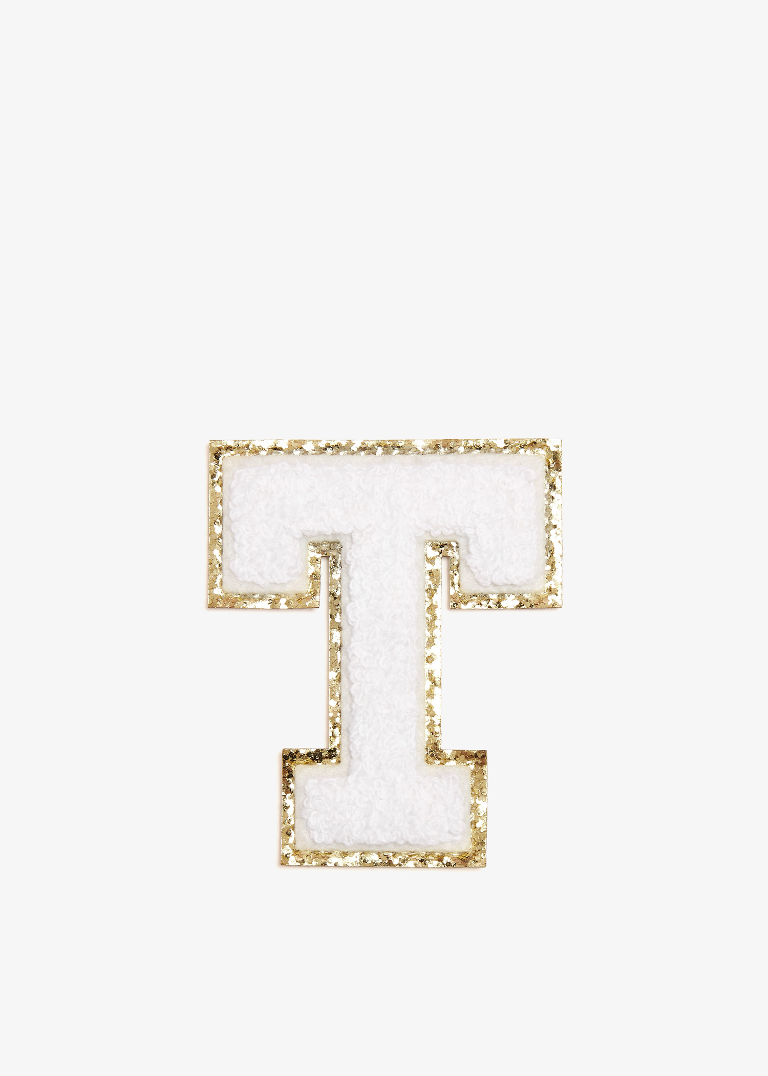 3" Chenille Sparkle Letter 'T' patch, White
3" Chenille Sparkle Letter 'T' patch, White