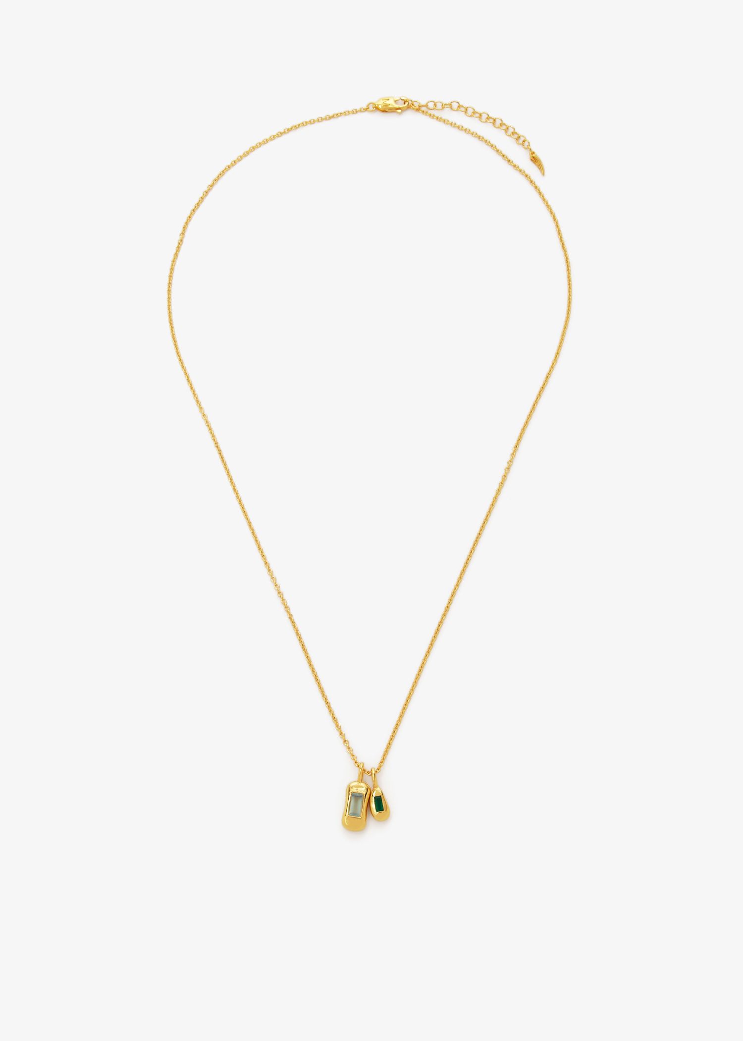 Molten Gemstone Bean pendant necklace, Gold
Molten Gemstone Bean pendant necklace, Gold