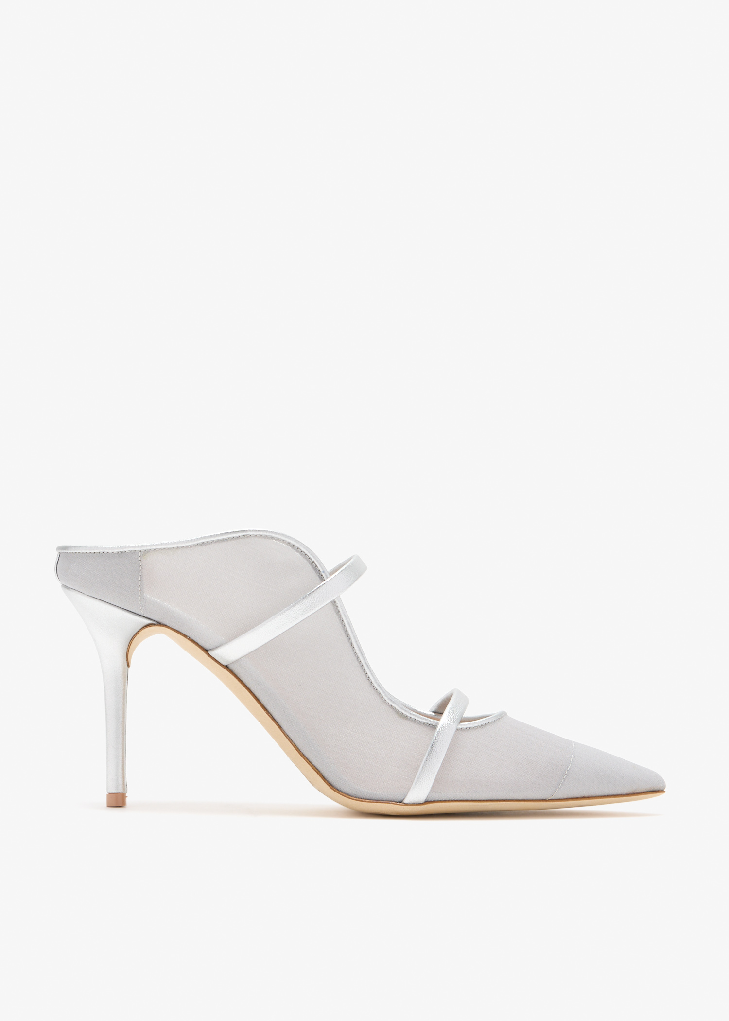 Maureen 85 mules, Silver
Maureen 85 mules, Silver
