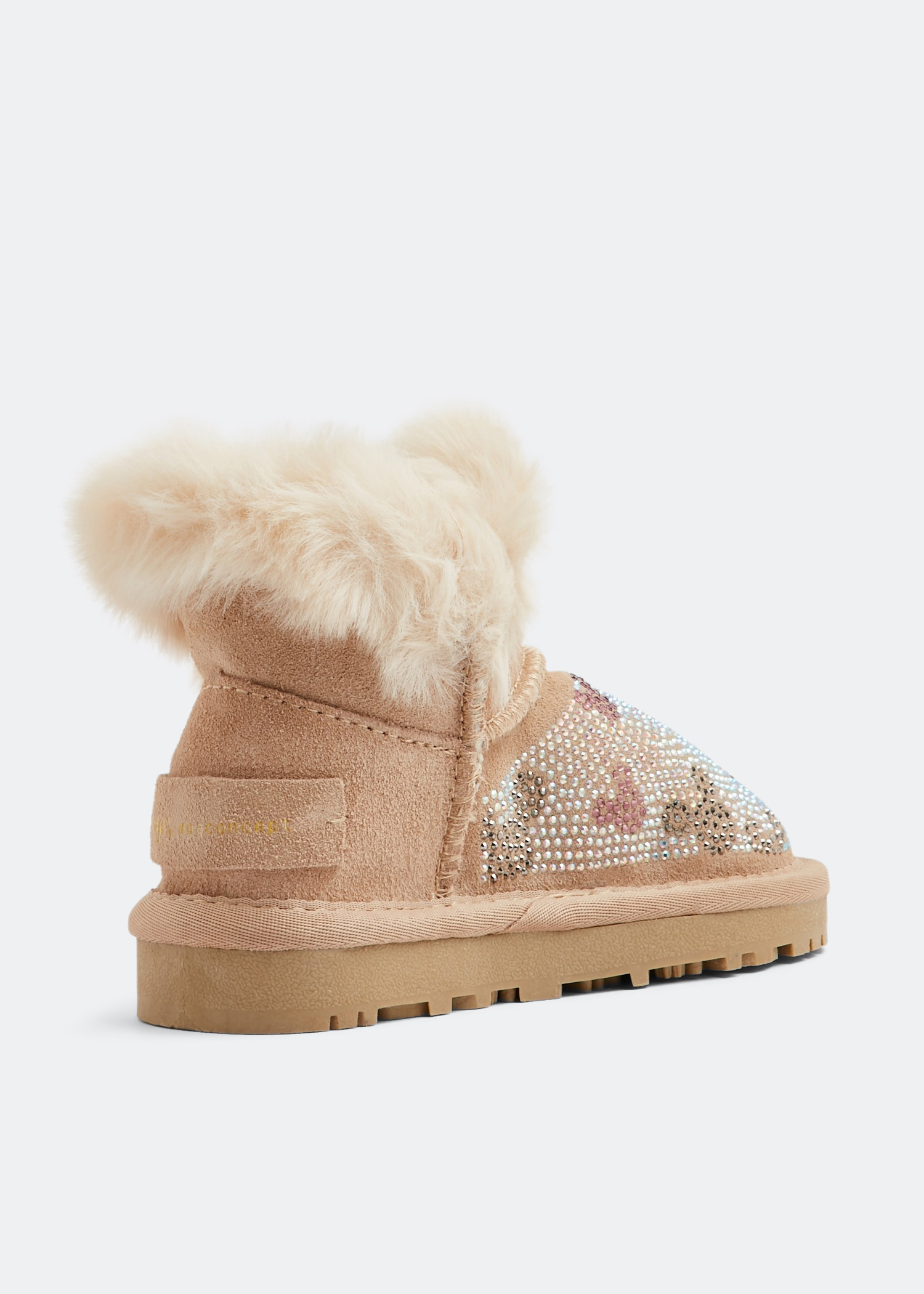 Microstudded Mickey Mouse boots, Beige