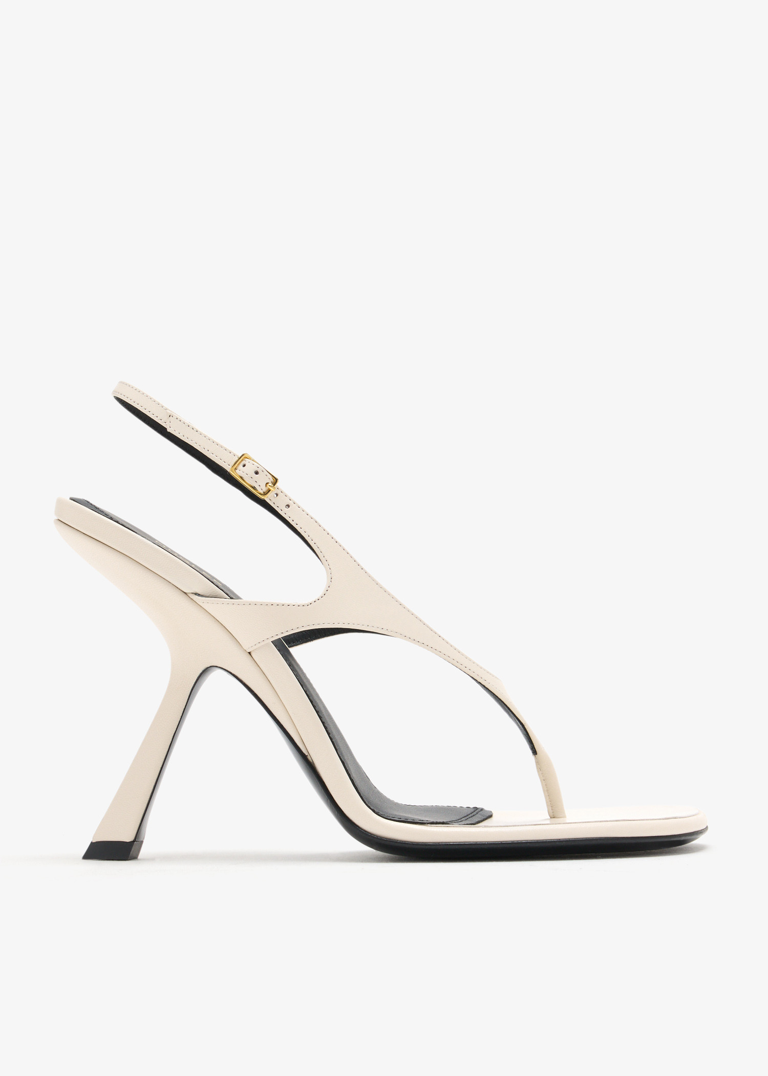 Round toe thong sandals, White
Round toe thong sandals, White