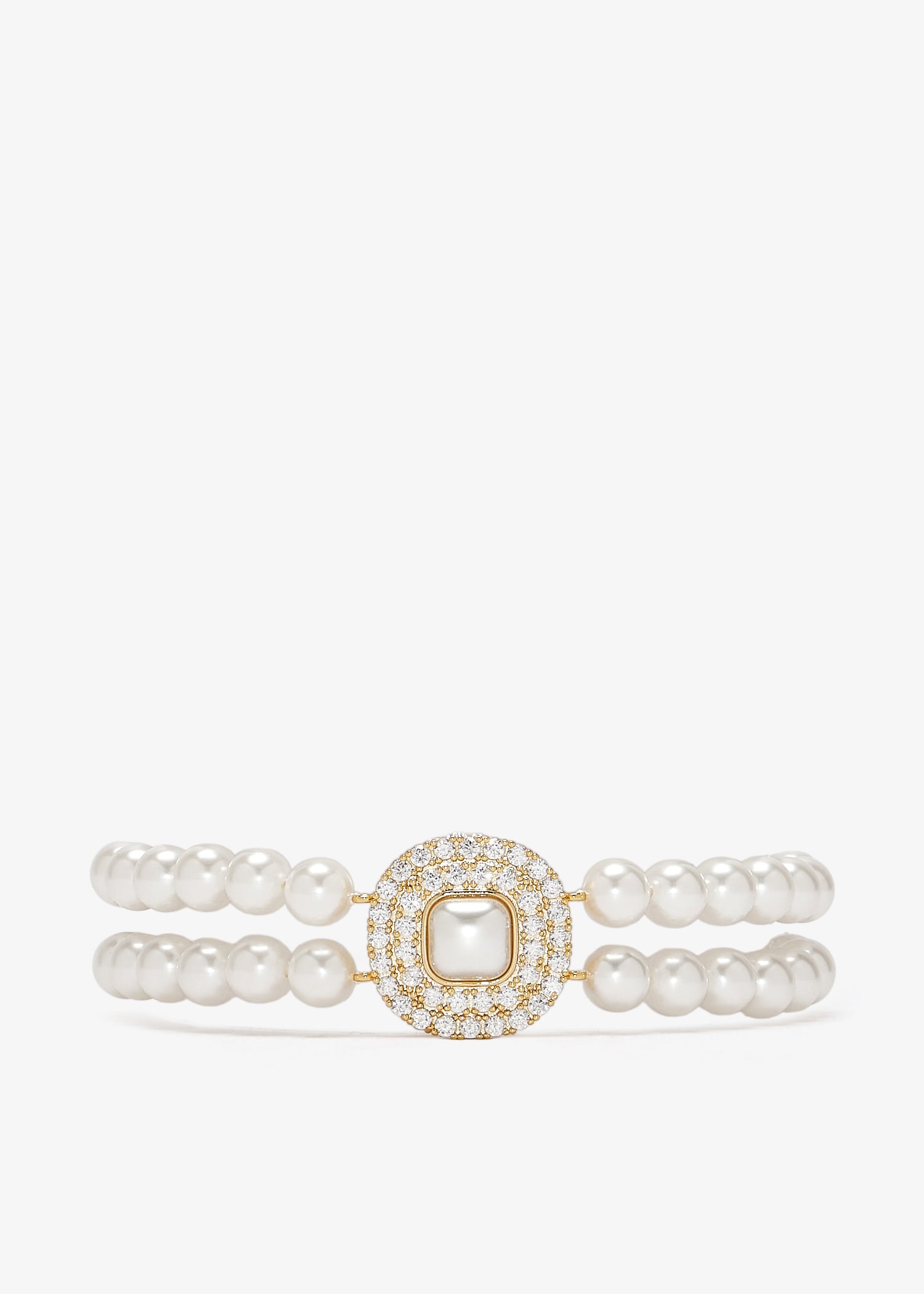 Crystal pearl choker, Gold
Crystal pearl choker, Gold