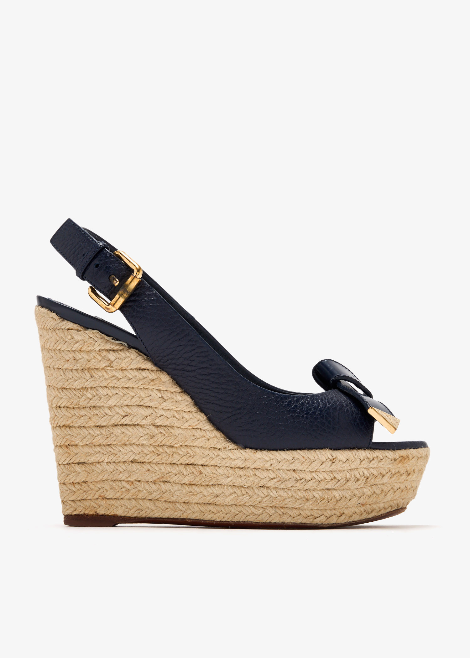 Bow belt wedge sandals, Navy
Bow belt wedge sandals, Navy