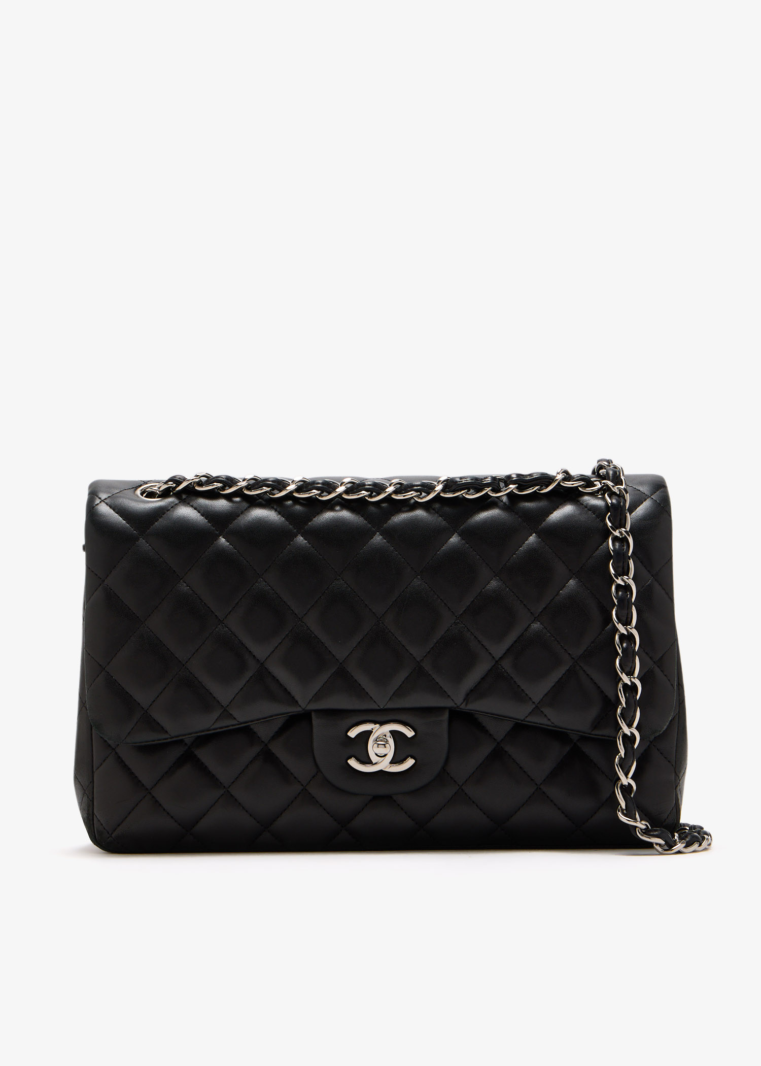 Classic Jumbo Double Flap shoulder bag, Black
Classic Jumbo Double Flap shoulder bag, Black