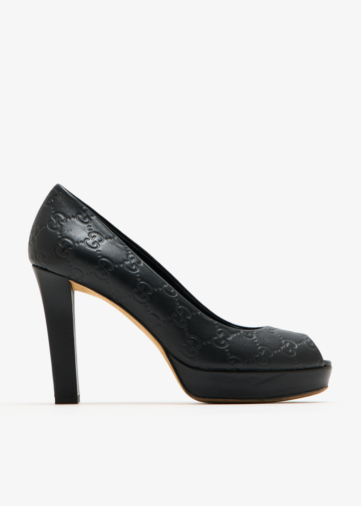 Guccissima peep-toe pumps, Black
Guccissima peep-toe pumps, Black