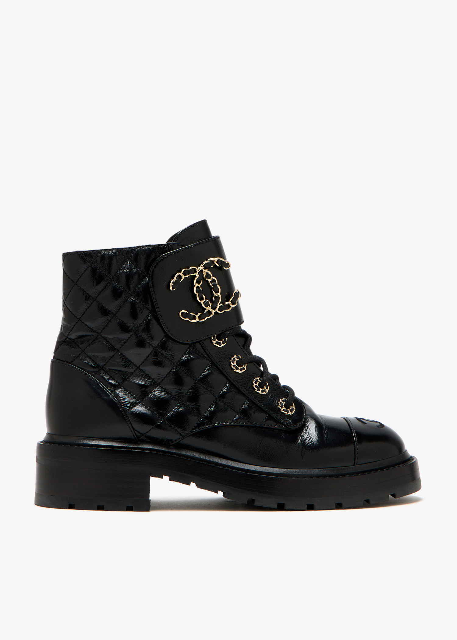 CC quilted combat boots, Black
CC quilted combat boots, Black