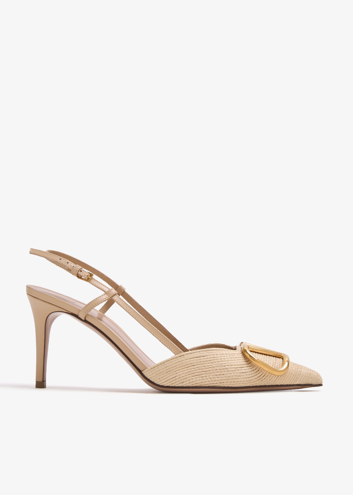 VLogo Signature 80 slingback pumps, Cream
VLogo Signature 80 slingback pumps, Cream