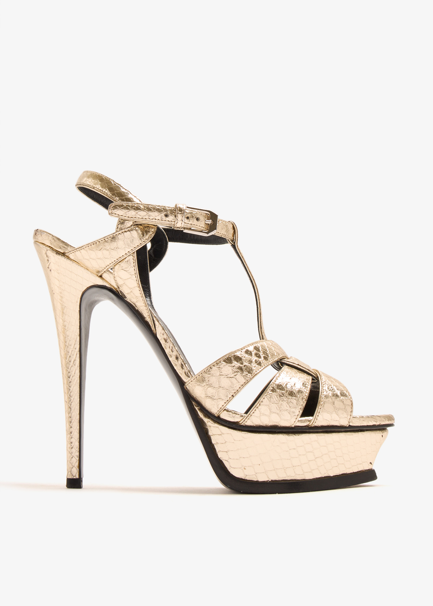 Tribute snake-embossed platform sandals, Gold
Tribute snake-embossed platform sandals, Gold