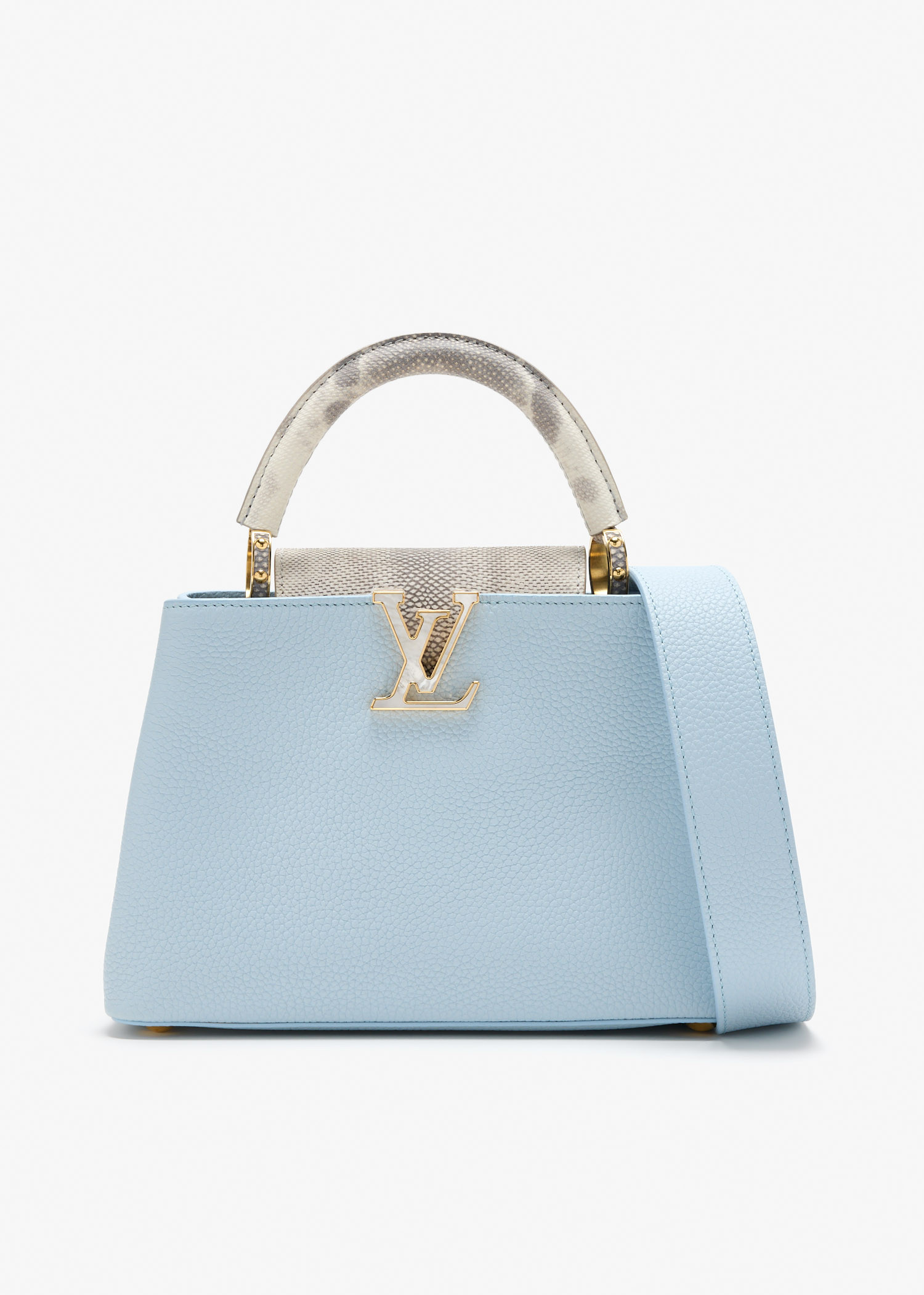 Limited Edition Capucines BB top-handle bag, Blue
Limited Edition Capucines BB top-handle bag, Blue
