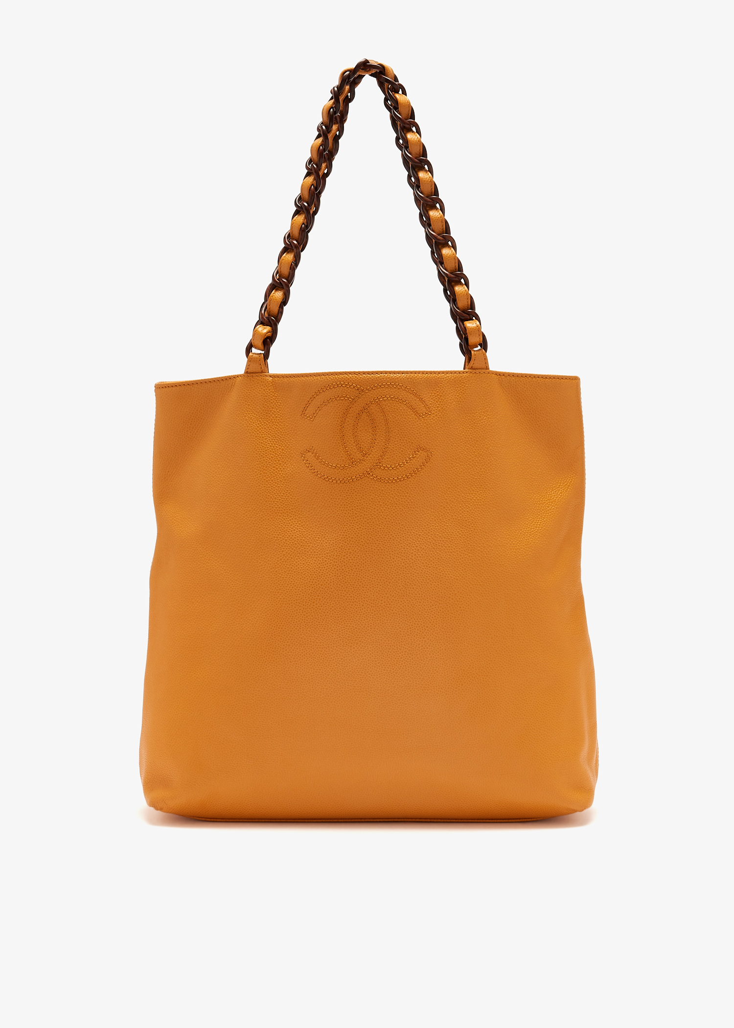 CC Caviar Tortoise Chain tote bag, Yellow
CC Caviar Tortoise Chain tote bag, Yellow