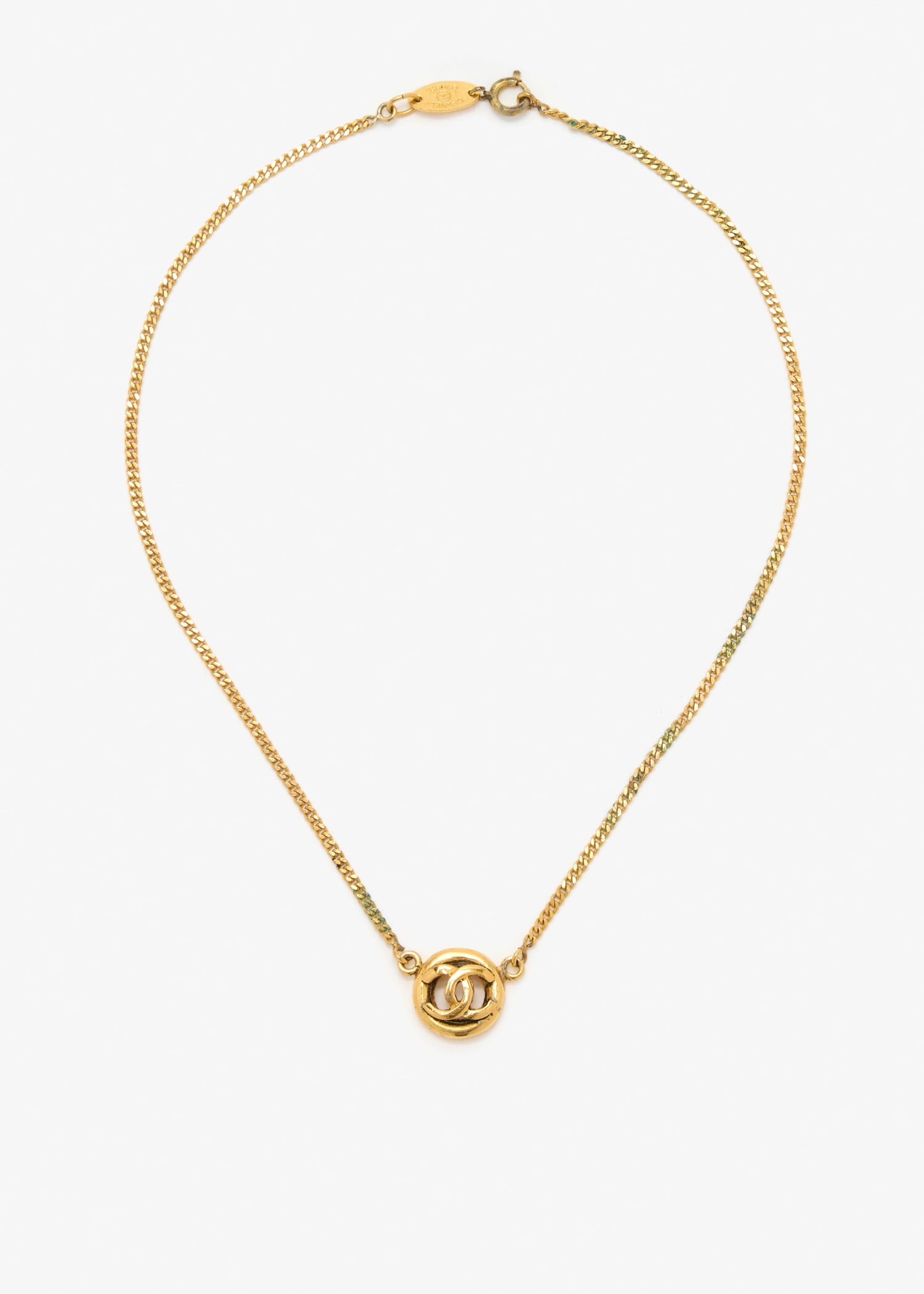 CC logo pendant necklace, Gold
CC logo pendant necklace, Gold
