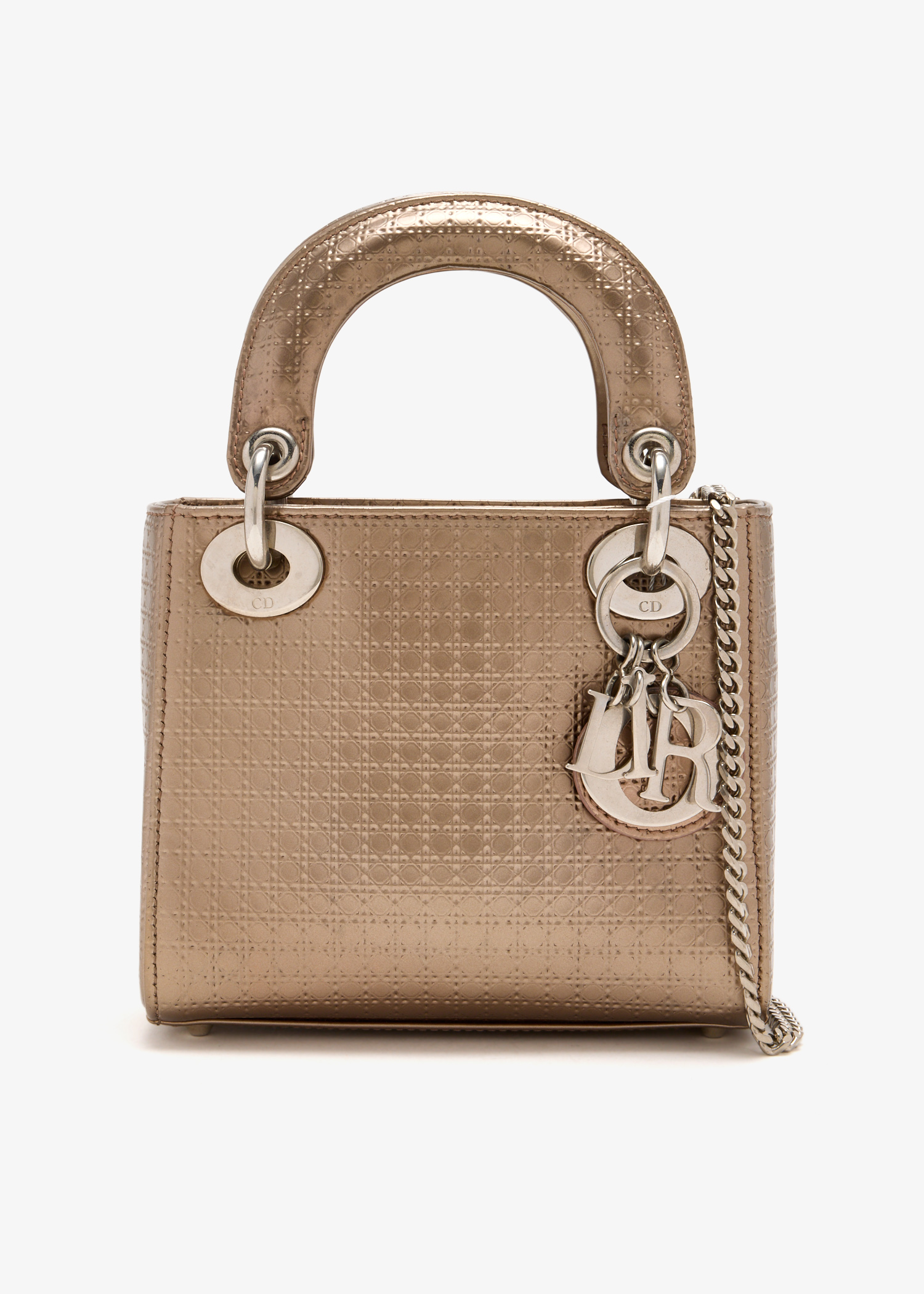 Mini Lady Dior bag, Gold
Mini Lady Dior bag, Gold