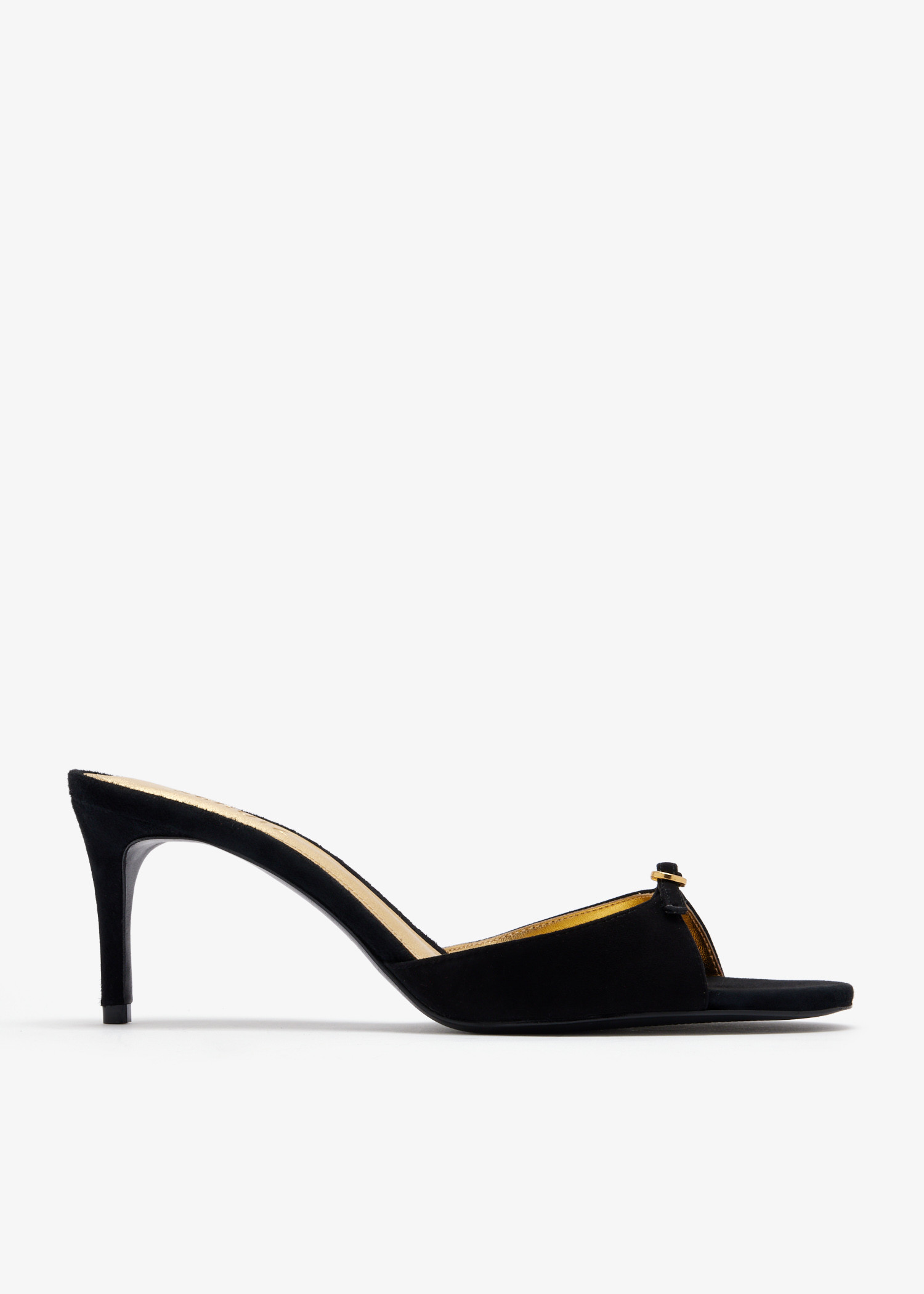 Buckle suede mules, Black
Buckle suede mules, Black