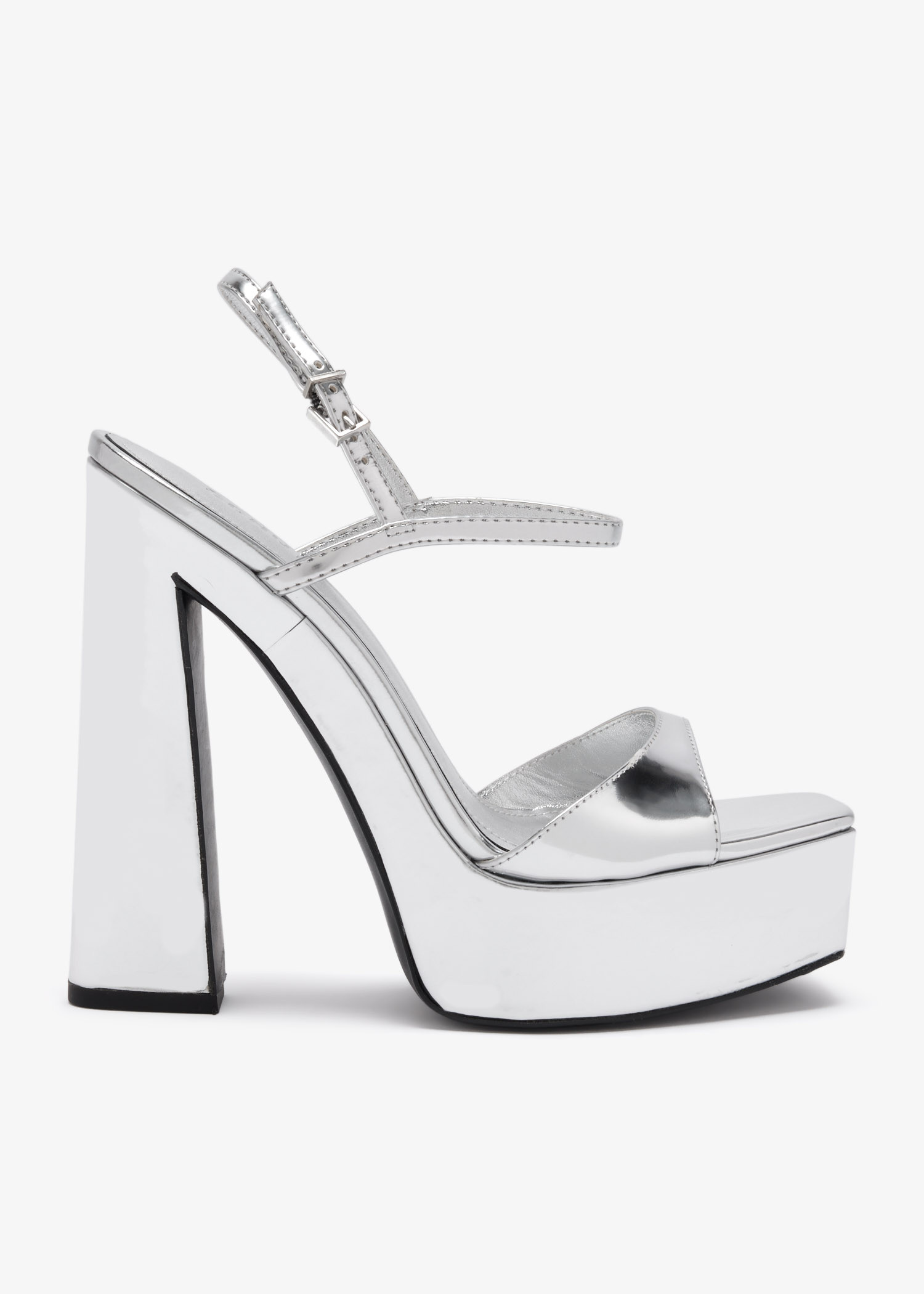 Leather platform sandals, Silver
Leather platform sandals, Silver