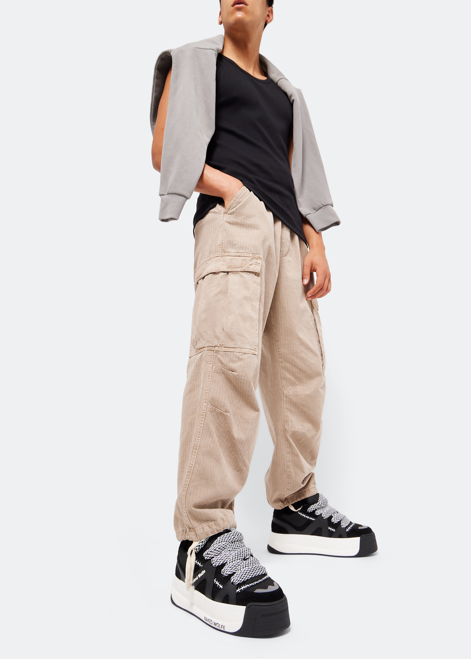Slide sneakers, Black