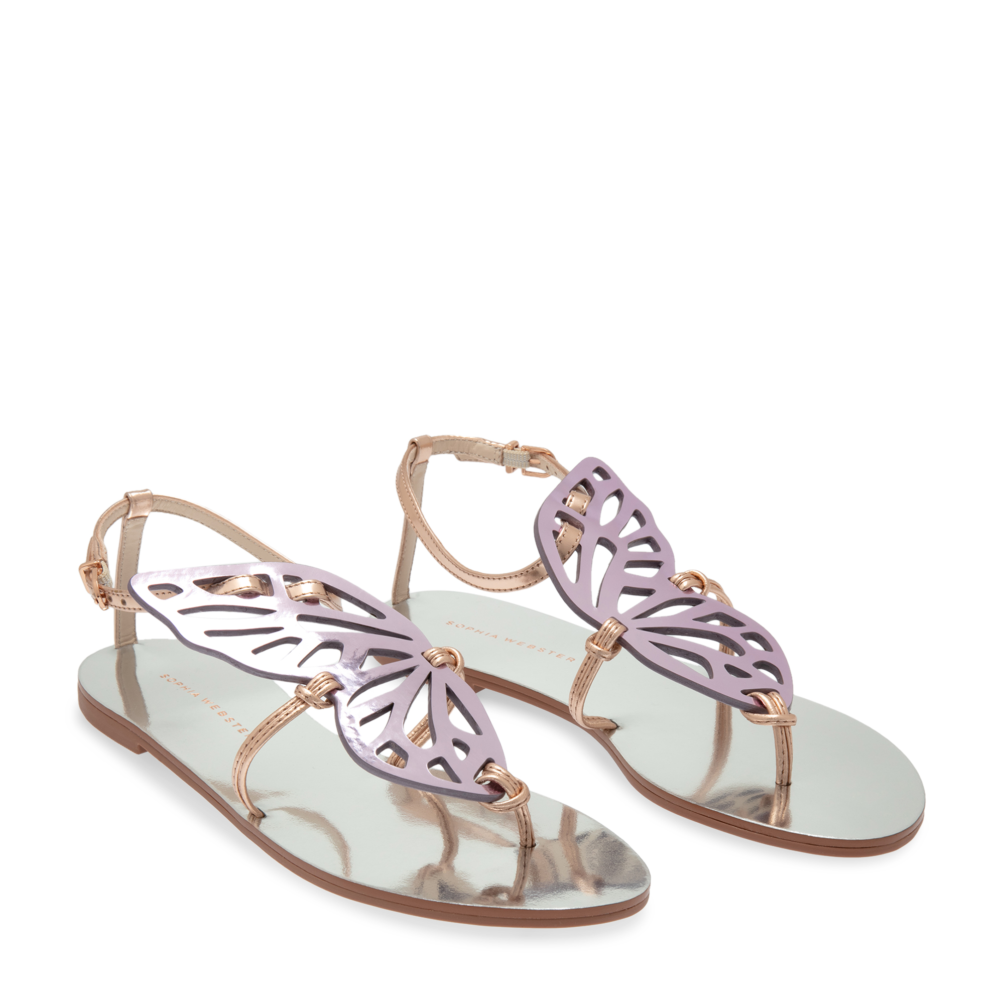 Butterfly flat sandals, Blue
