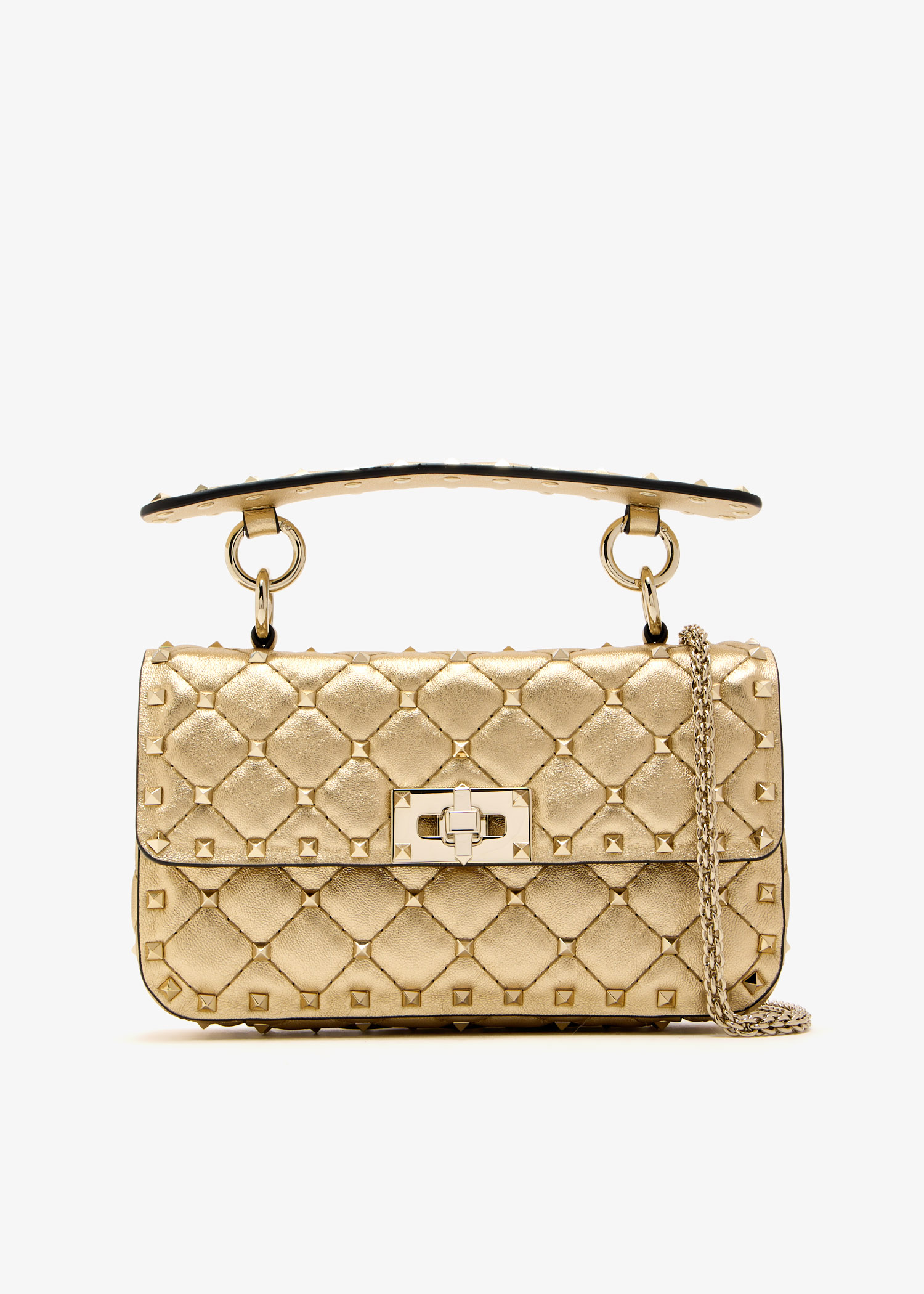 Rockstud Spike small shoulder bag, Gold
Rockstud Spike small shoulder bag, Gold