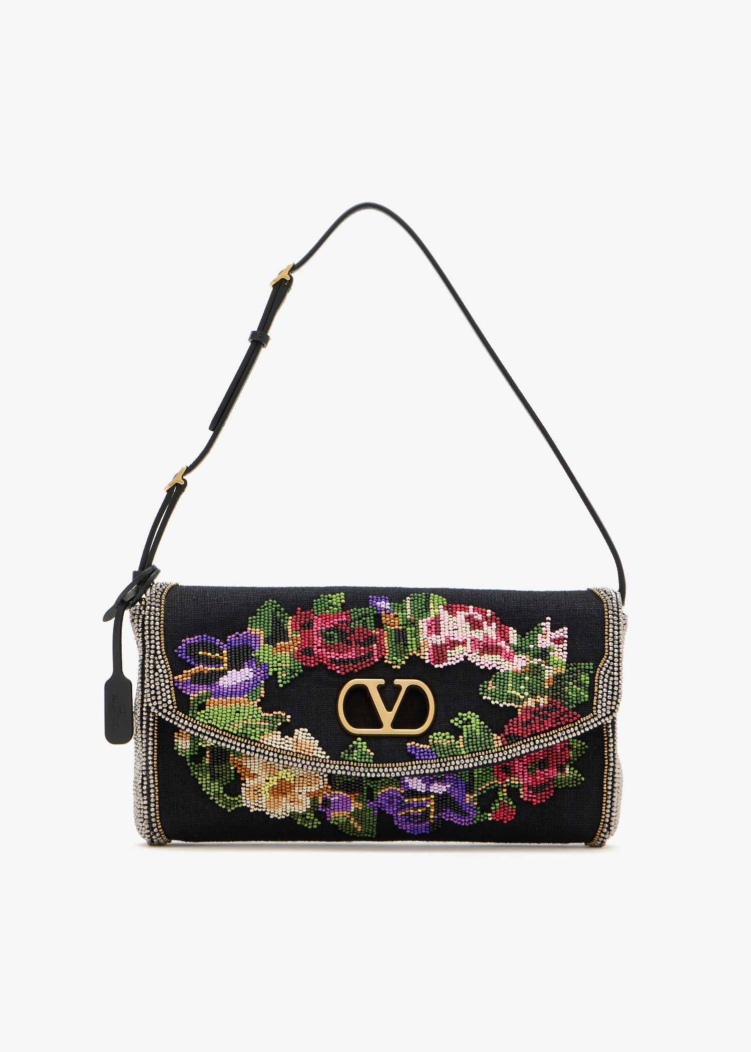 Devain Small Embroidered shoulder bag, Black
Devain Small Embroidered shoulder bag, Black