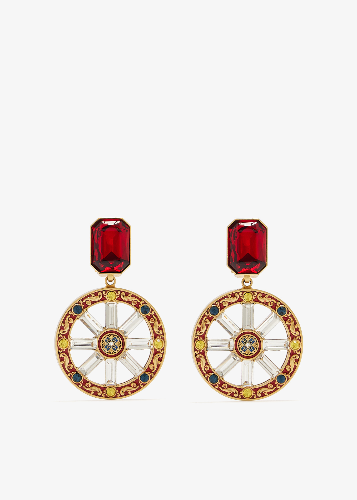 Carretto Wheel Clip earrings, Multicolored
Carretto Wheel Clip earrings, Multicolored
