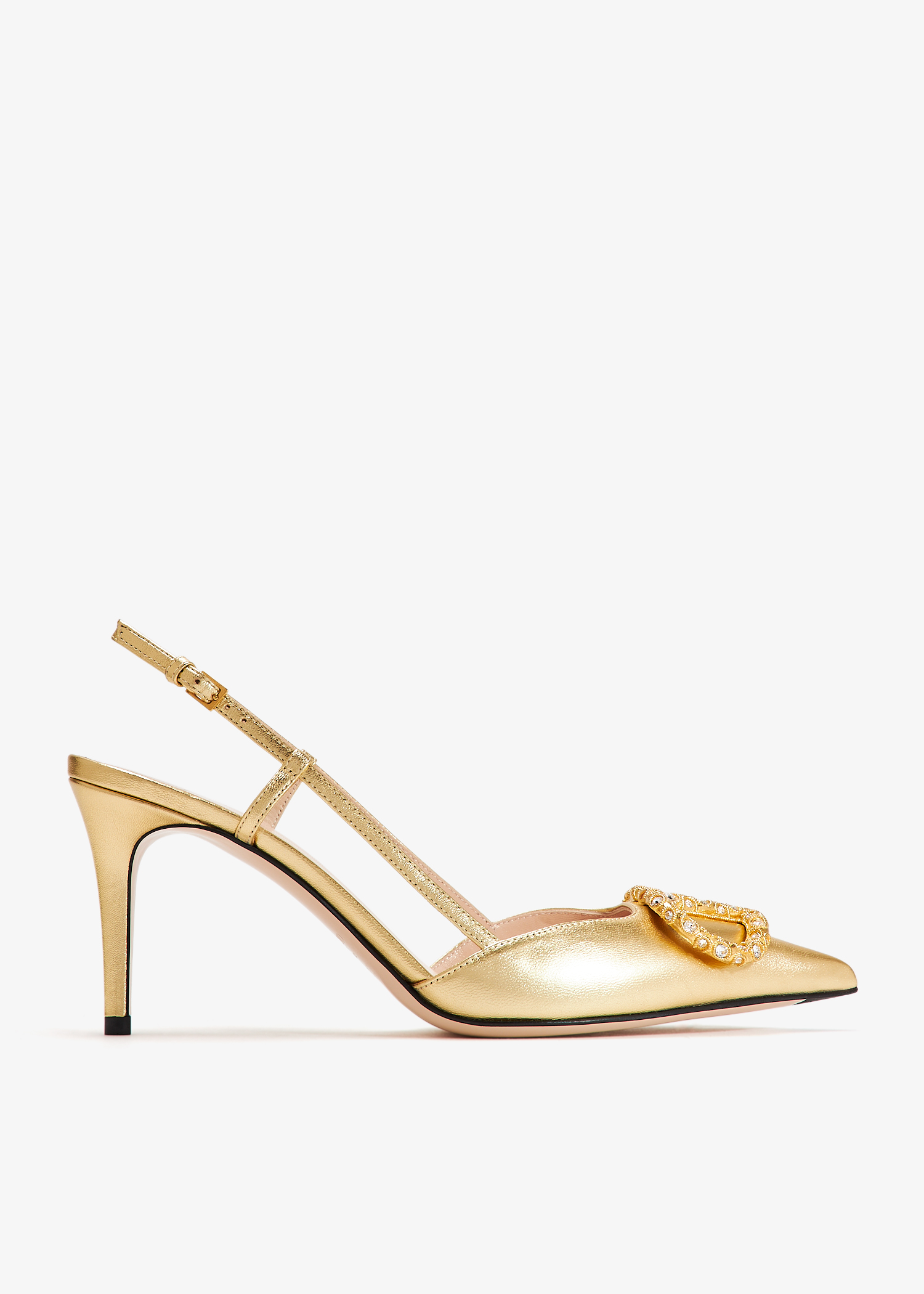 VLogo Signature slingback pumps, Gold
VLogo Signature slingback pumps, Gold