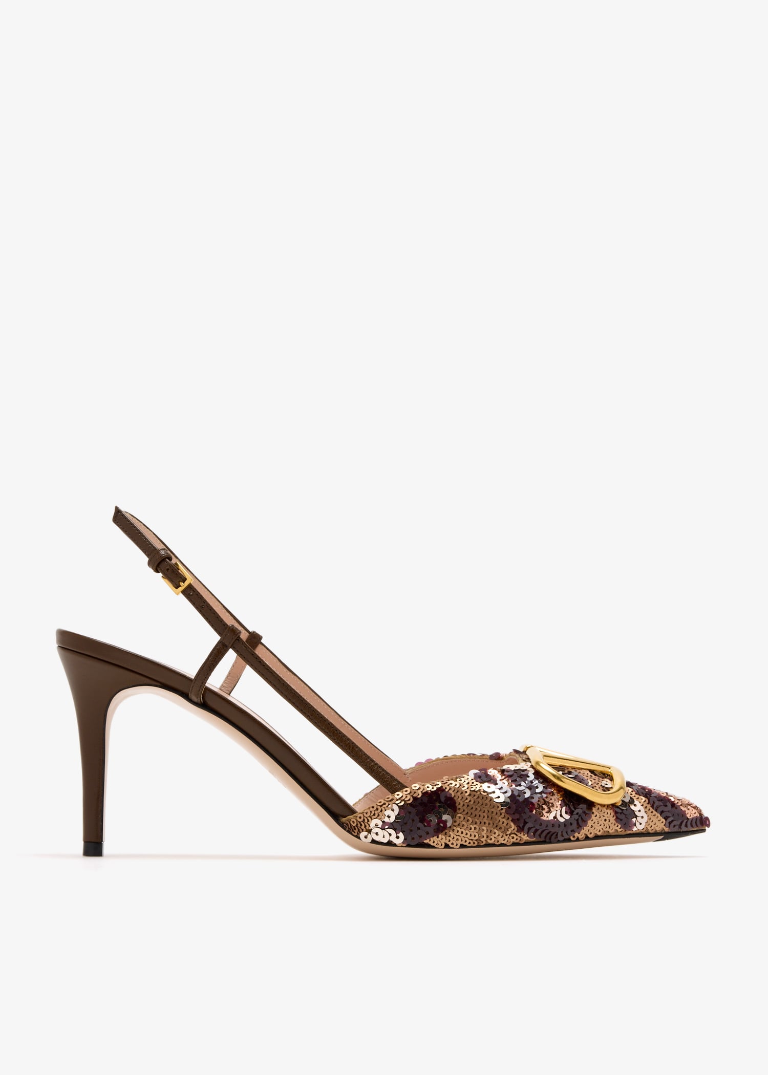 VLogo Signature slingback pumps, Brown
VLogo Signature slingback pumps, Brown