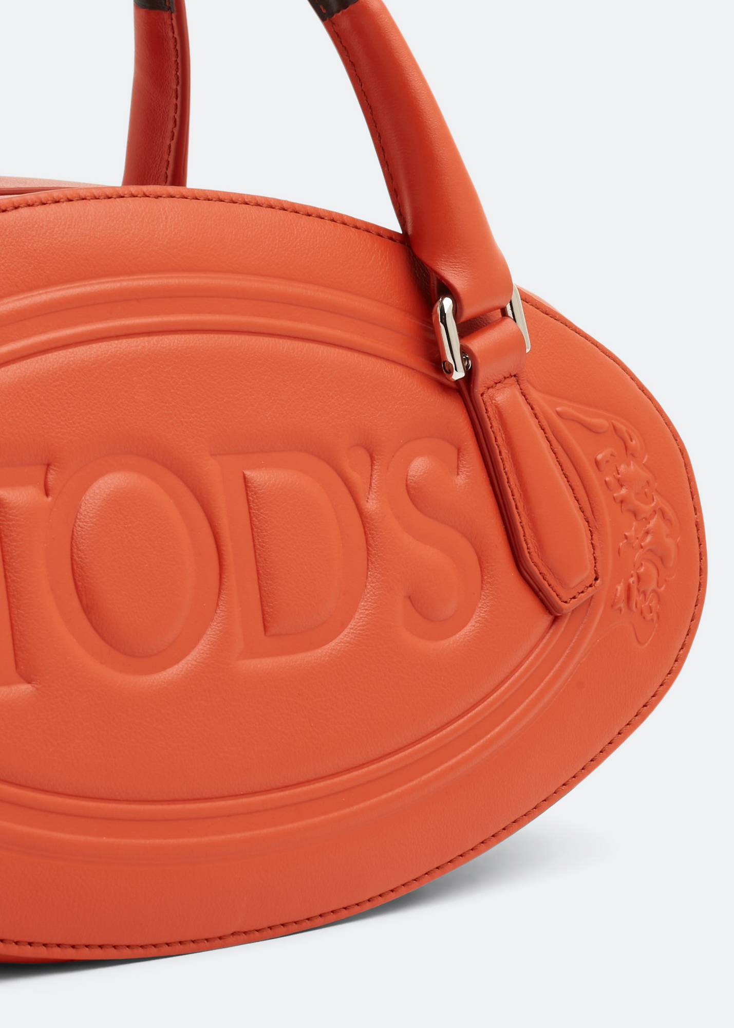 Boston mini leather bag, Orange