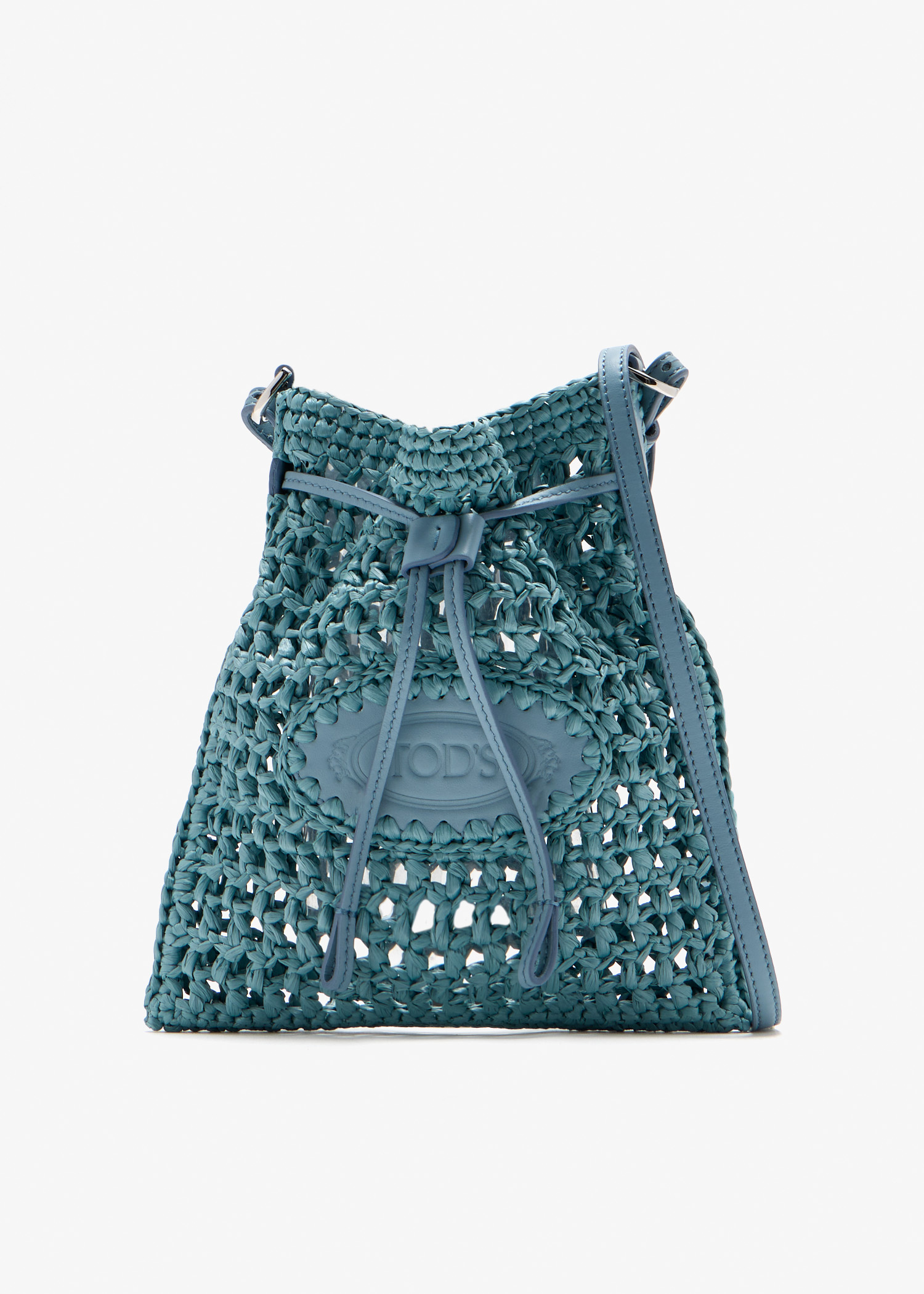 Mini raffia bucket bag, Blue
Mini raffia bucket bag, Blue
