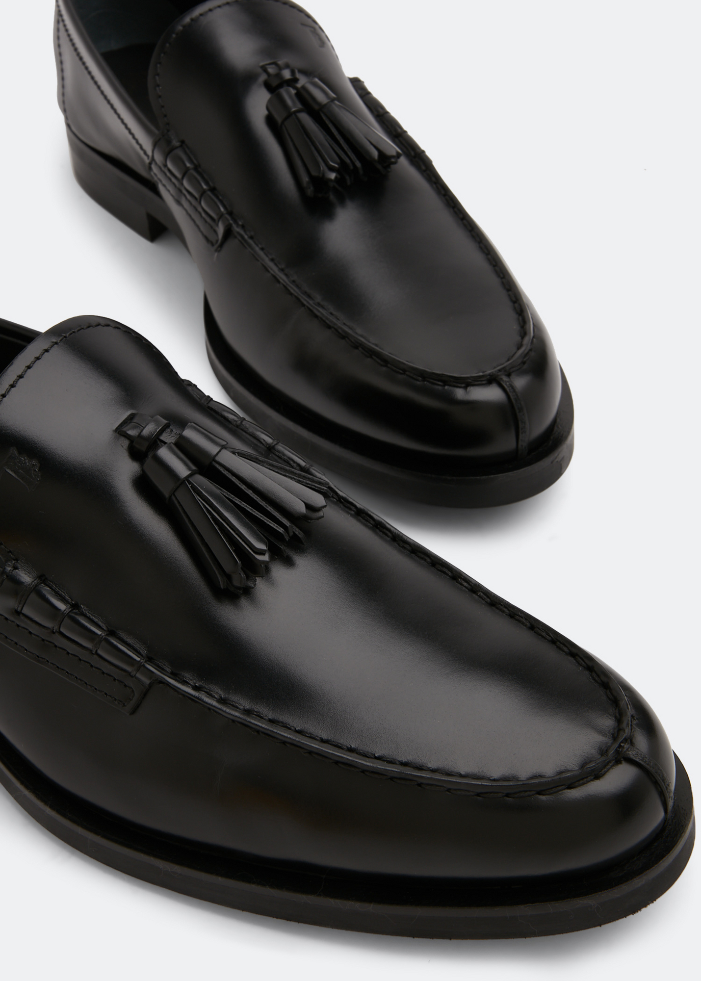 Leather loafers, Black