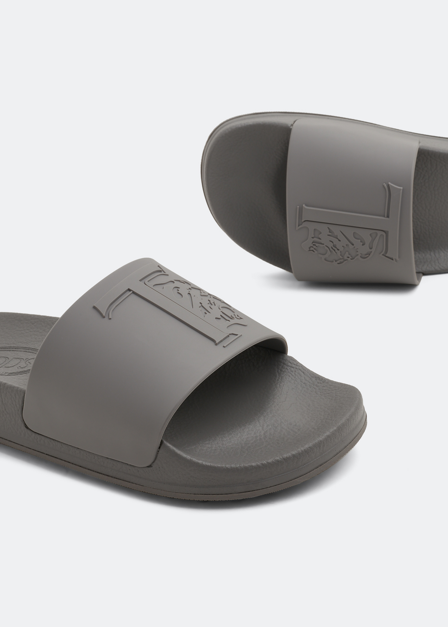 Monogram rubber slides, Grey