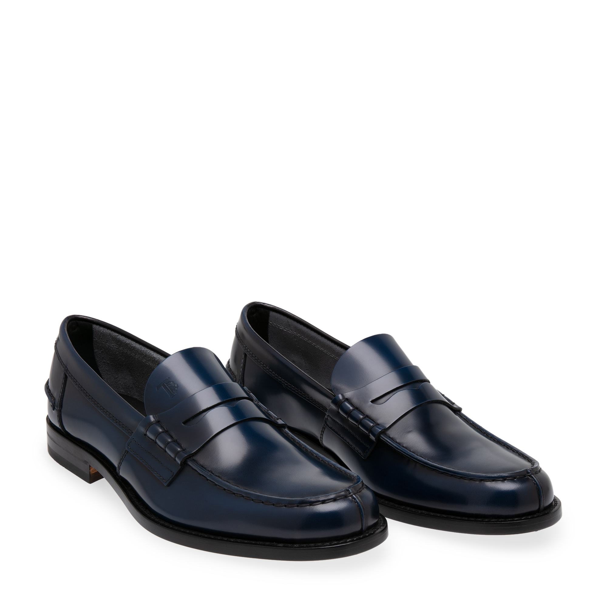 Leather loafers, Blue