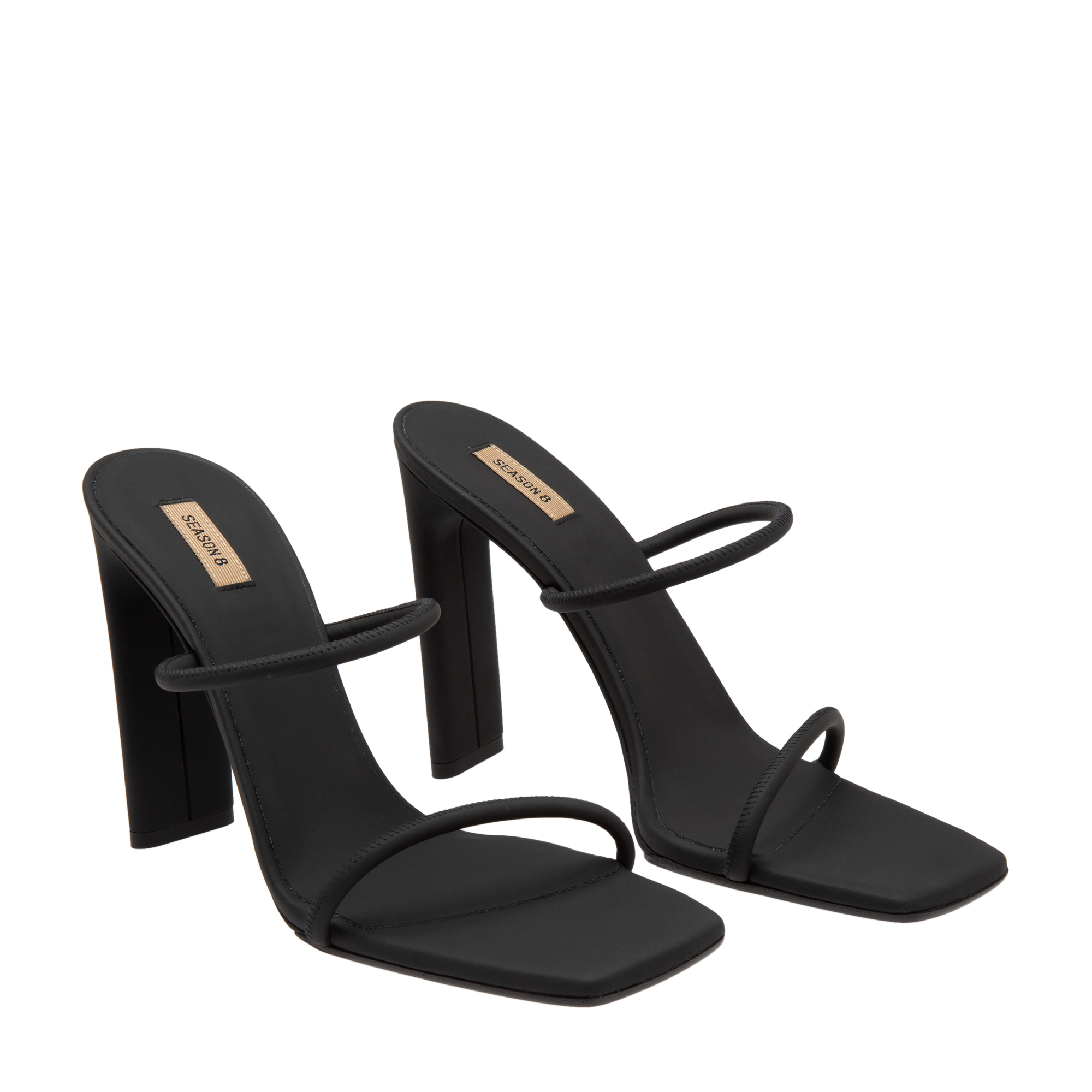 Season 8 open-toe sandals, Black