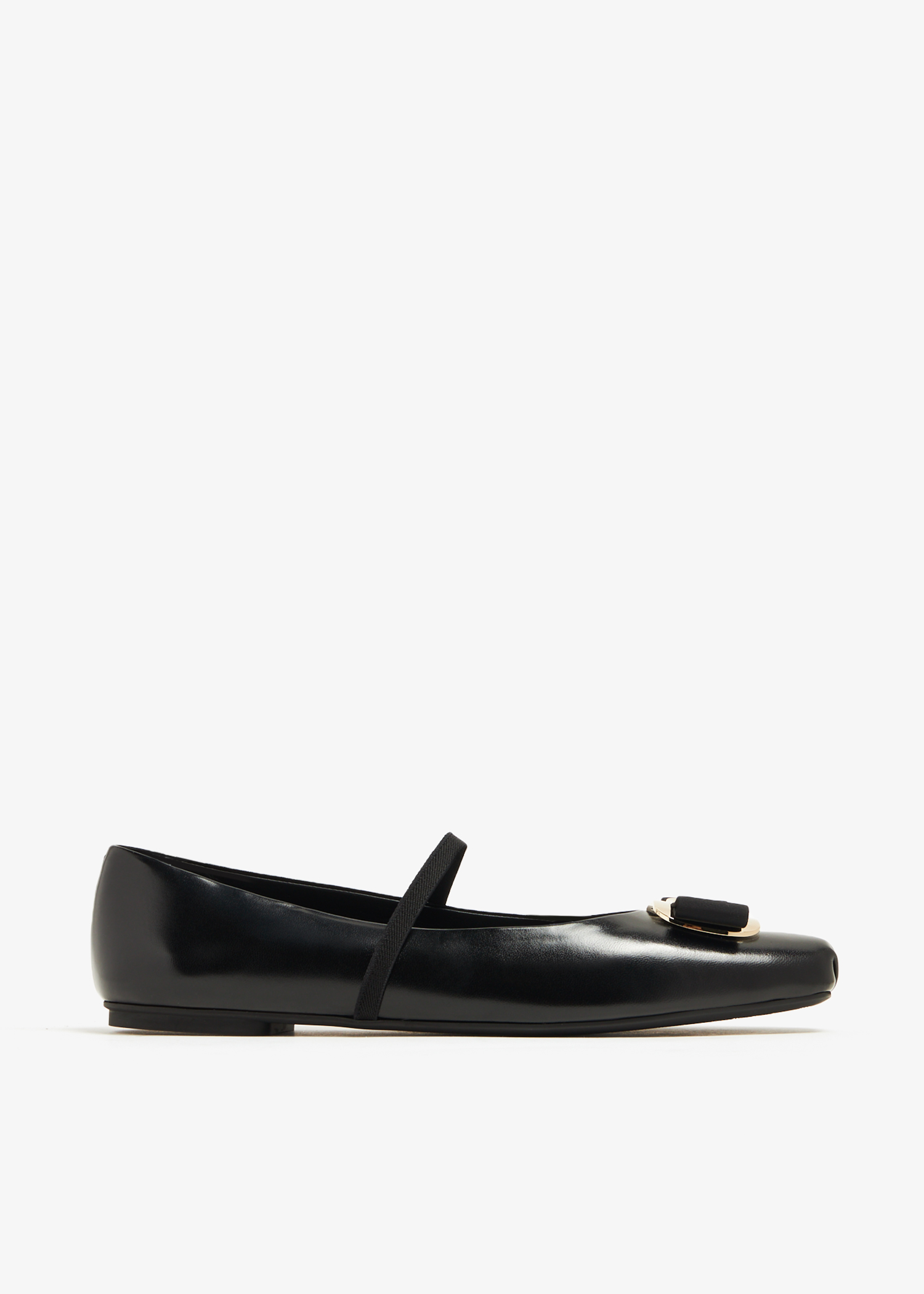 

Vara plate ballet flats, Black