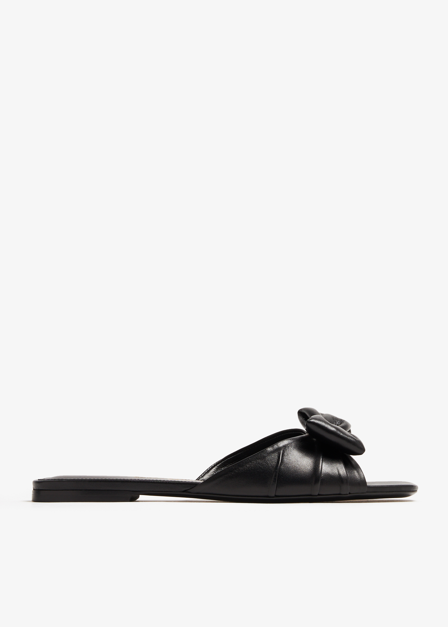 

Padded Vara bow slide sandals, Black