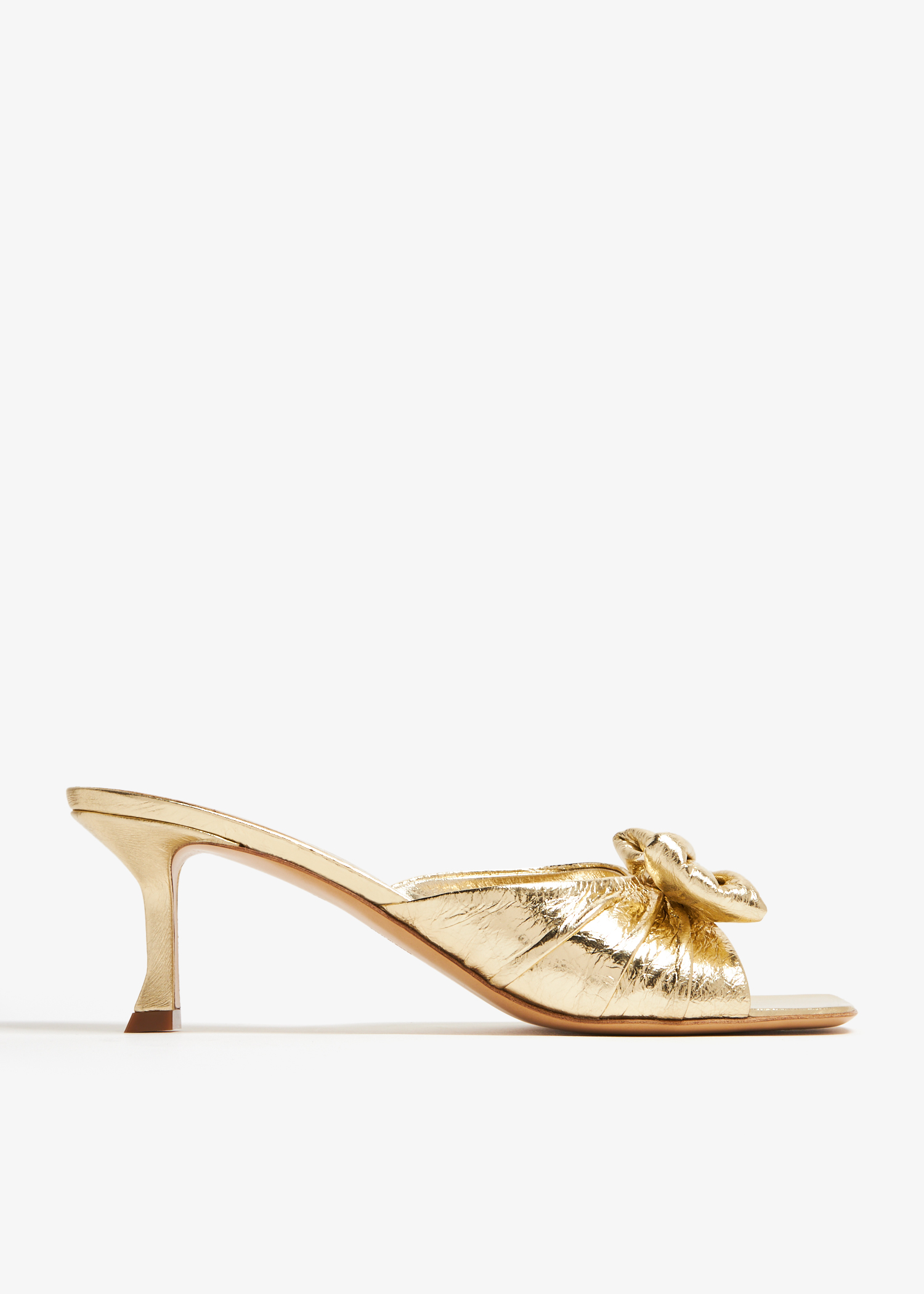 

Padded Vara bow slide sandals., Gold