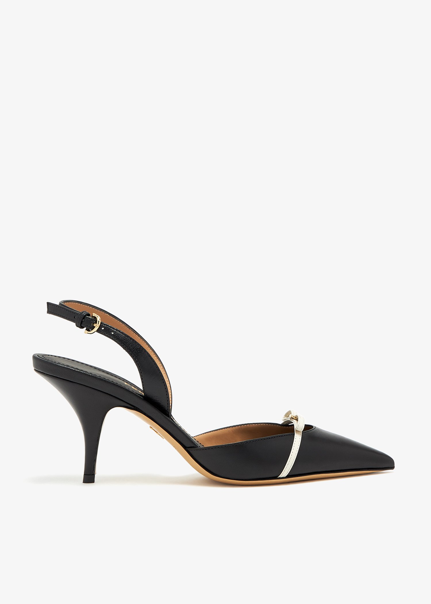 

Mini bow slingback pumps, Black