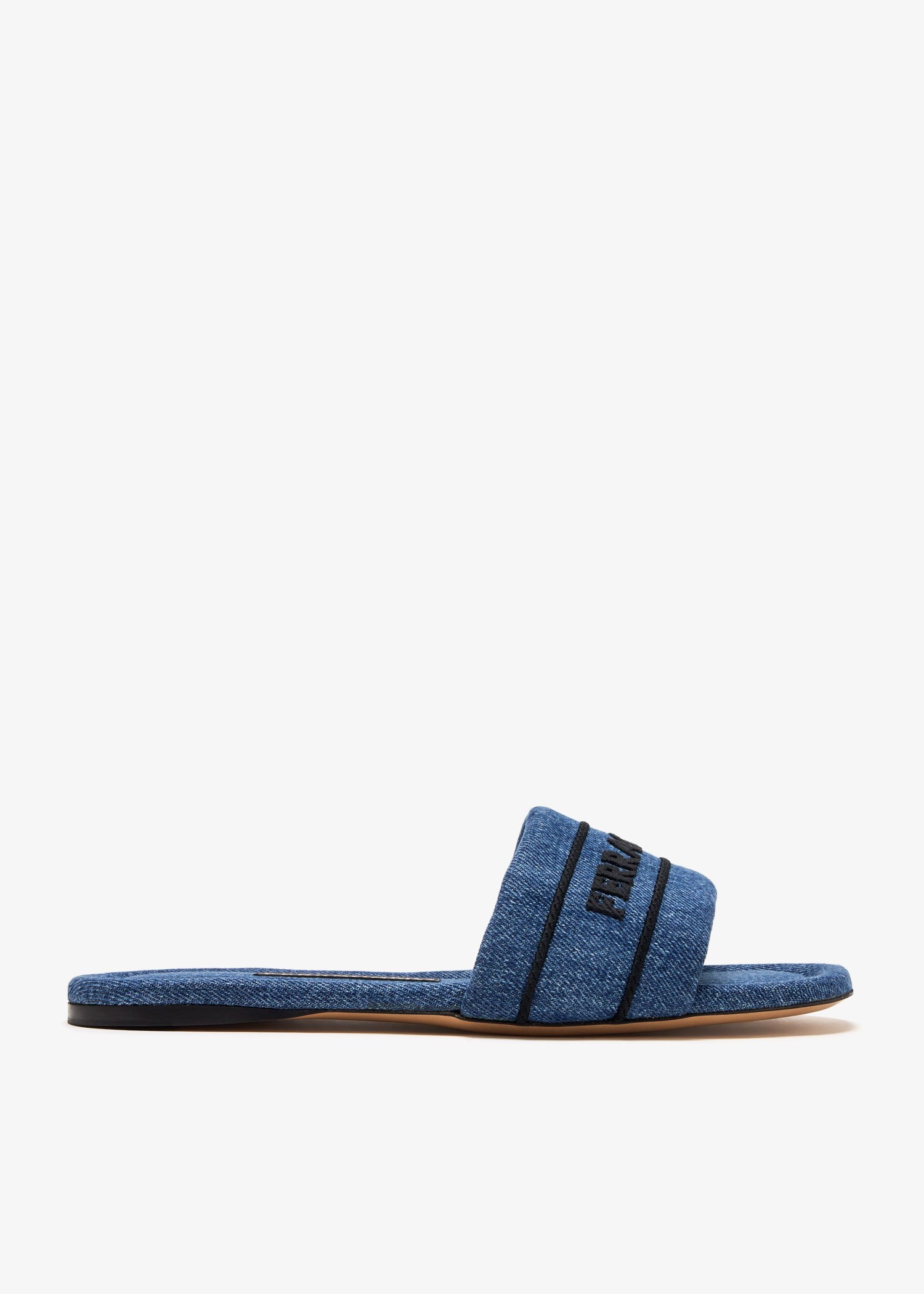 

Logo slide sandals, Blue