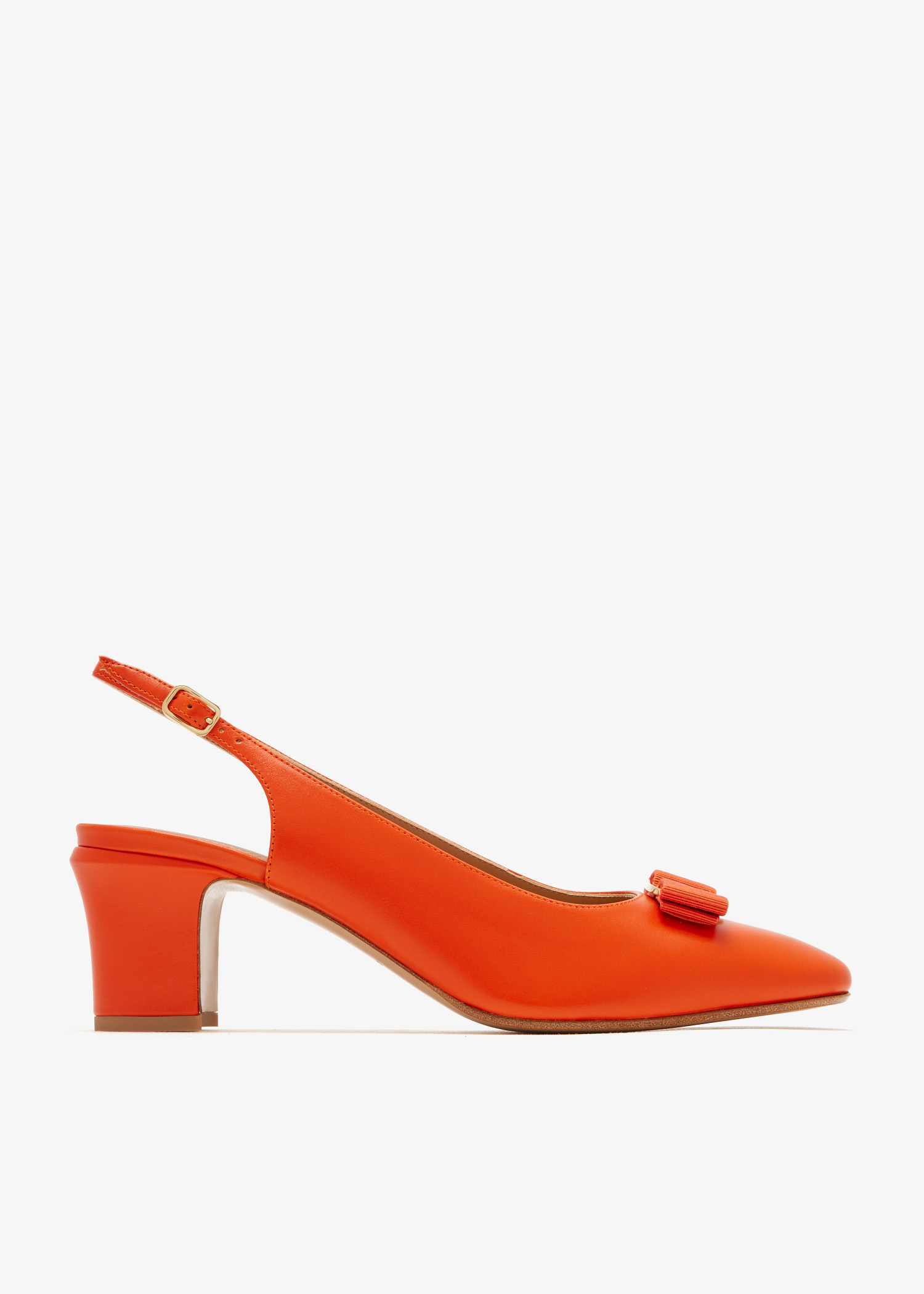 

Vara bow slingback pumps, Orange
