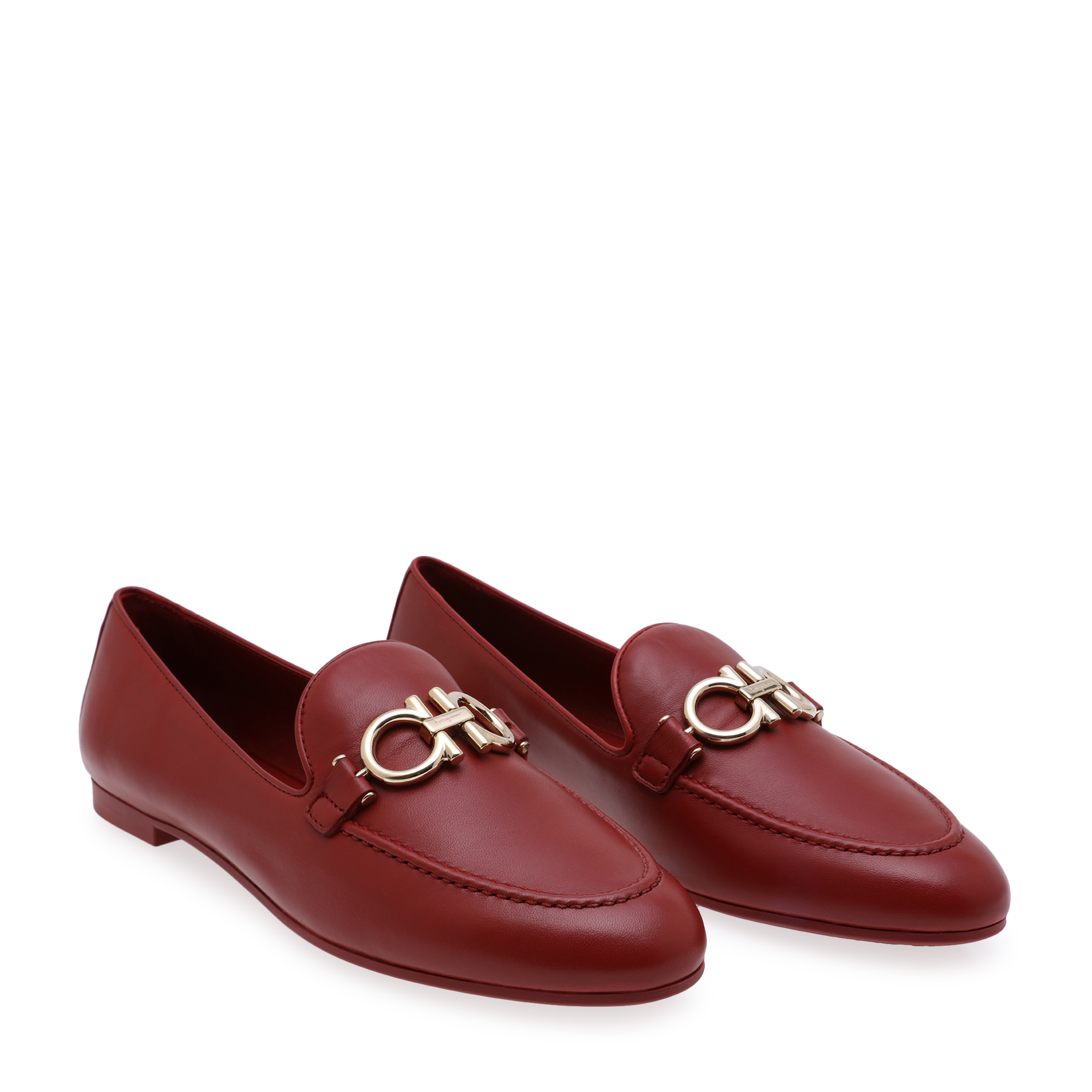 

Gancini moccasins, Red