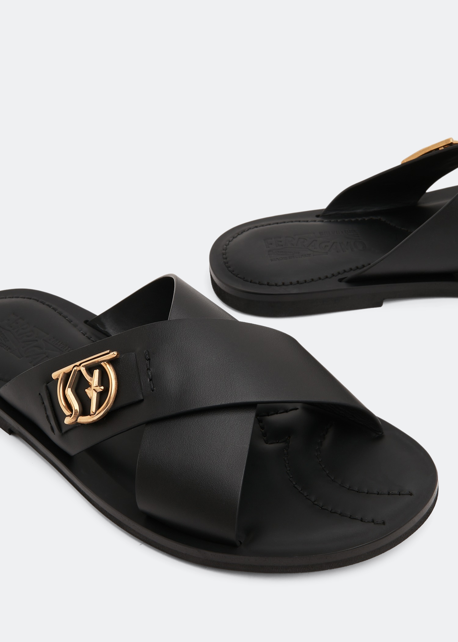 

Gancini sandals, Black