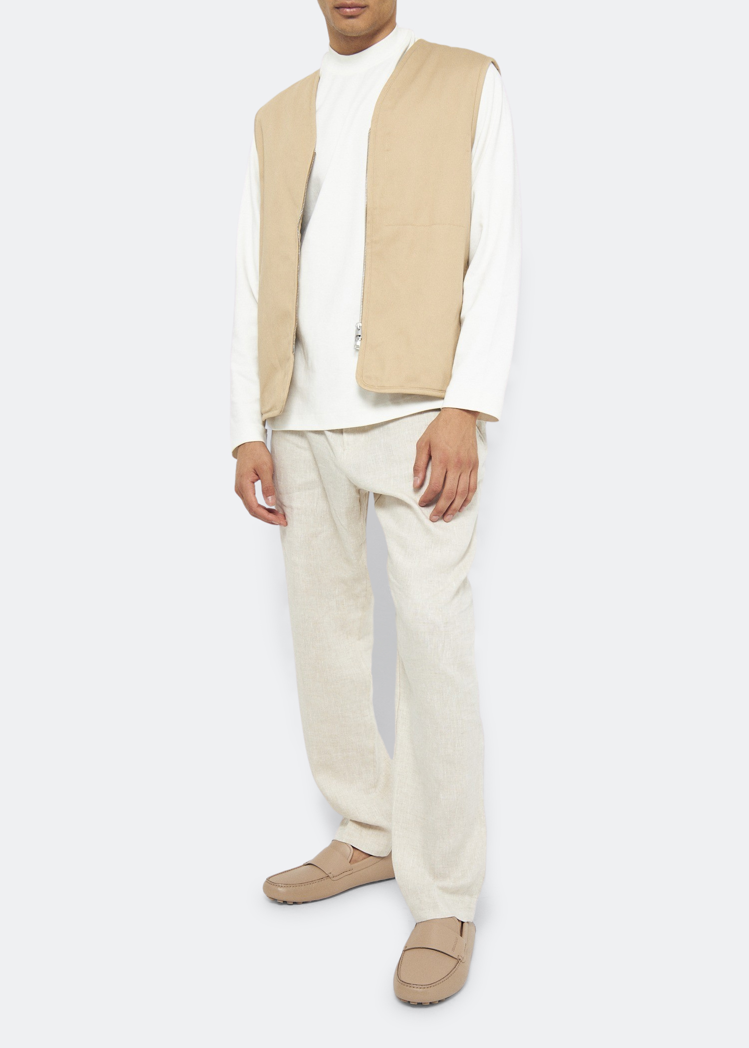 

Saddle driving loafers, Beige