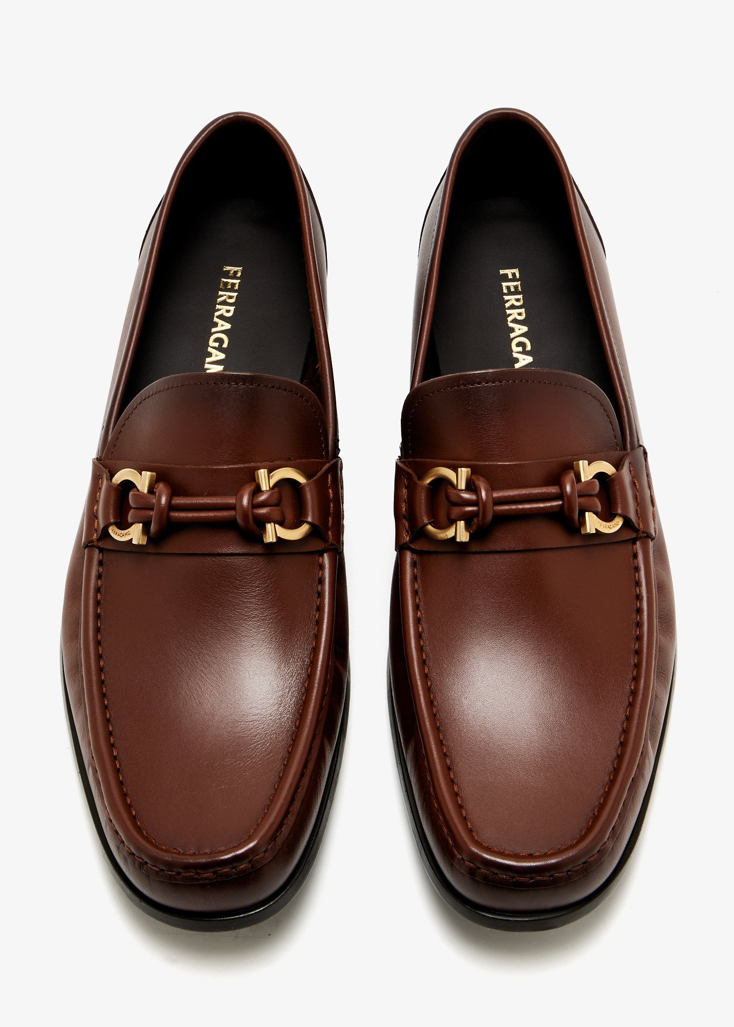 

Gancini loafers, Brown