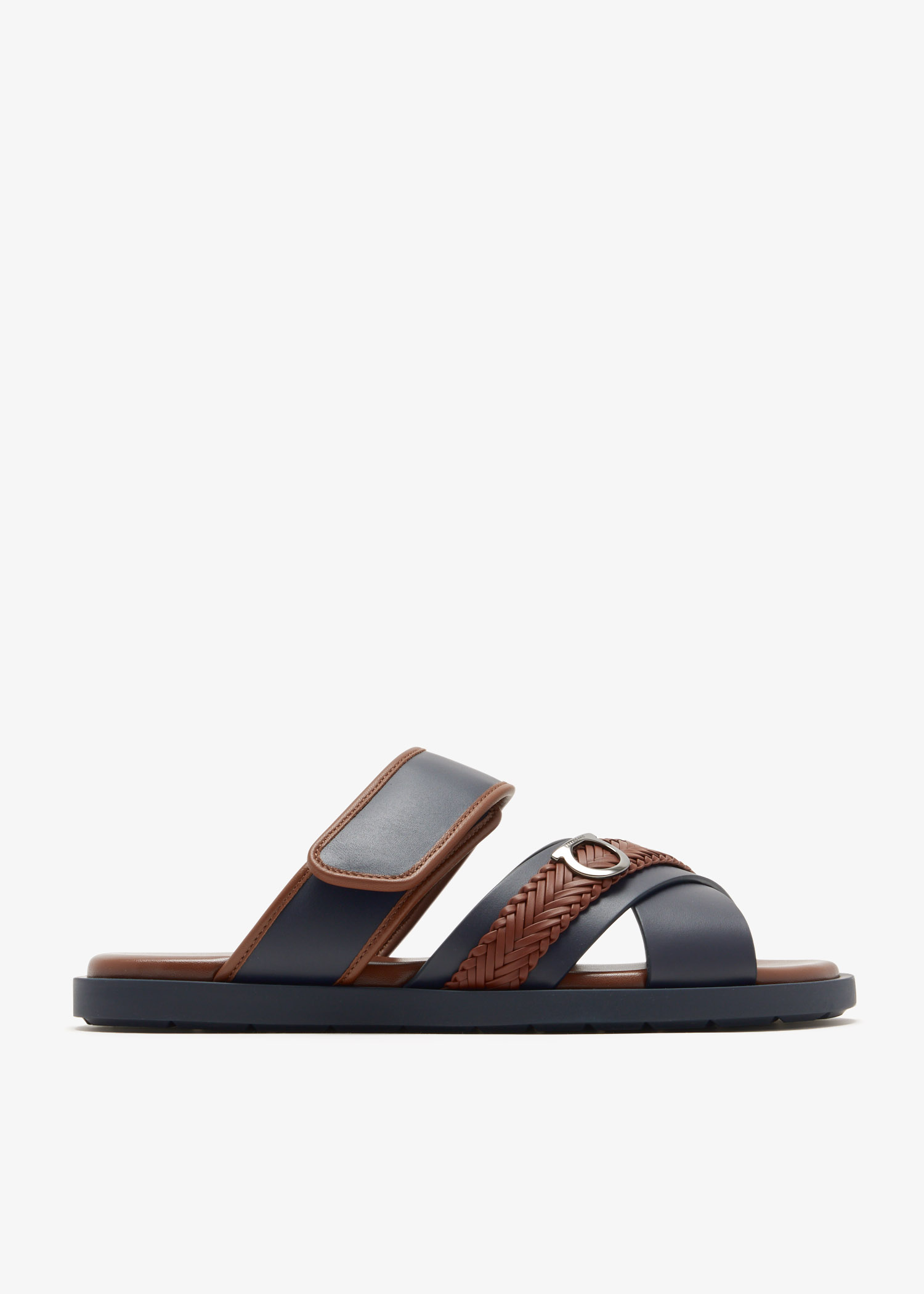 

Gancini ornament sandals, Brown