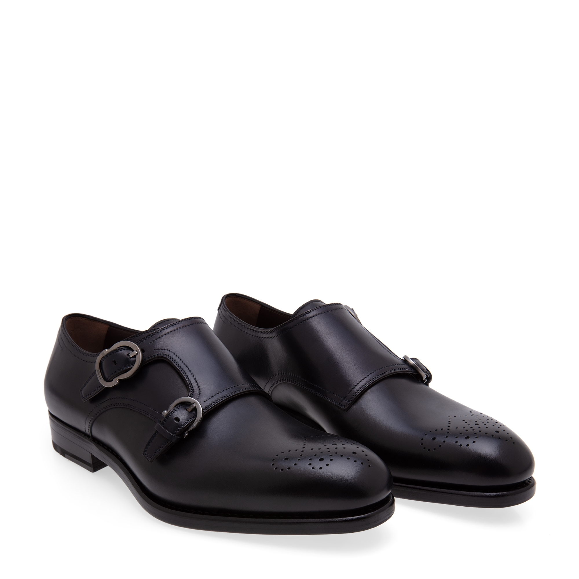 

Double monk-strap shoes, Black