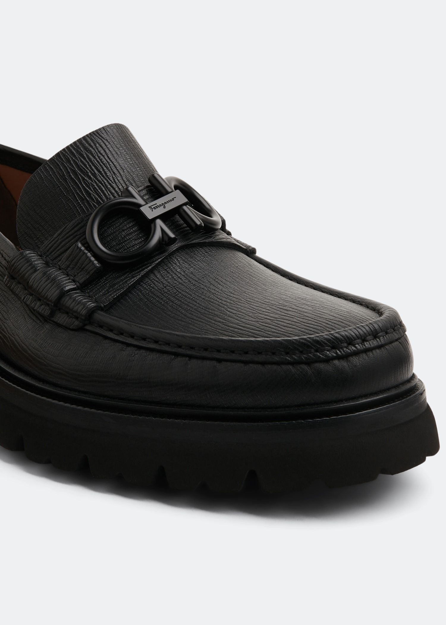 

Gancini moccasins, Black