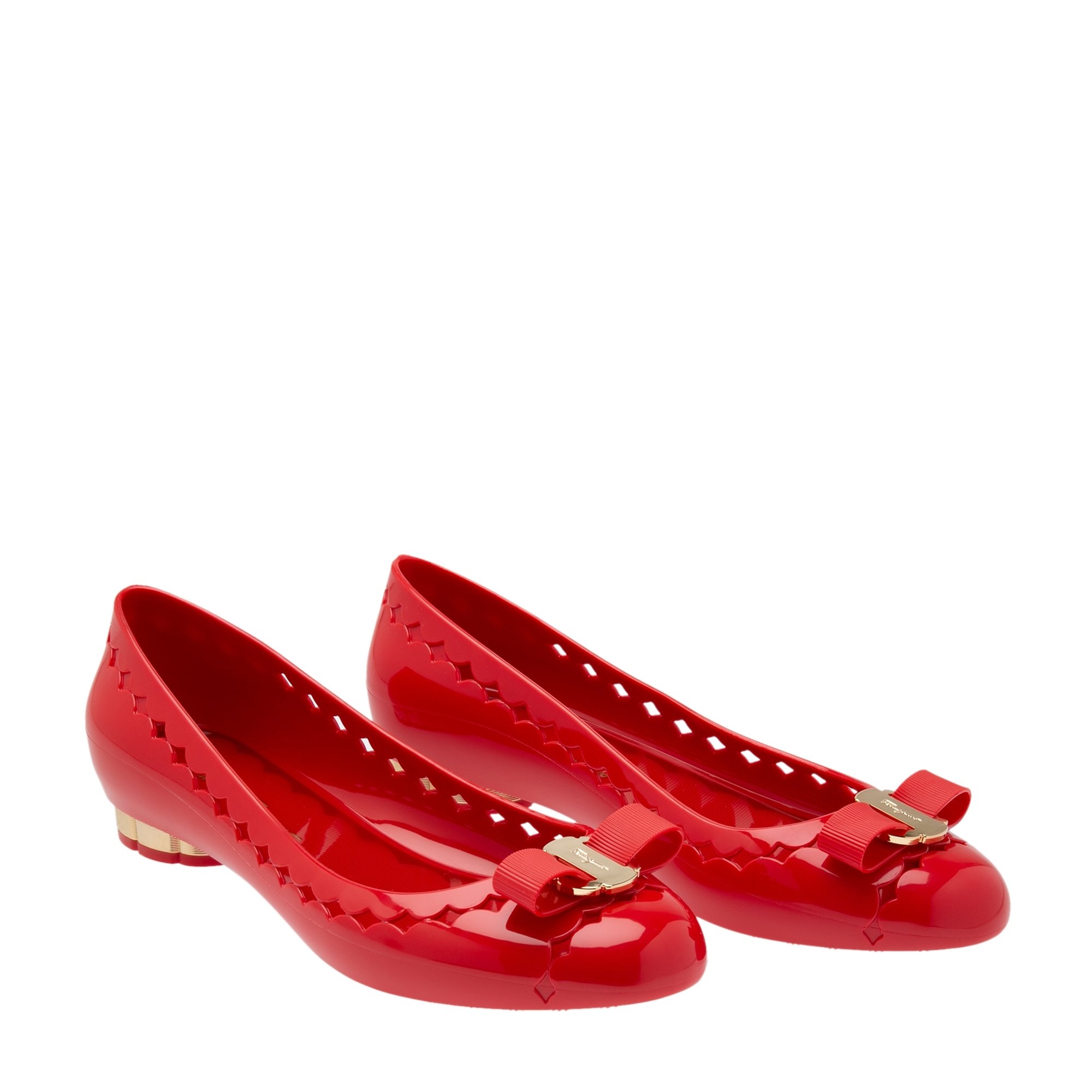 

Flower jelly ballet flats, Red