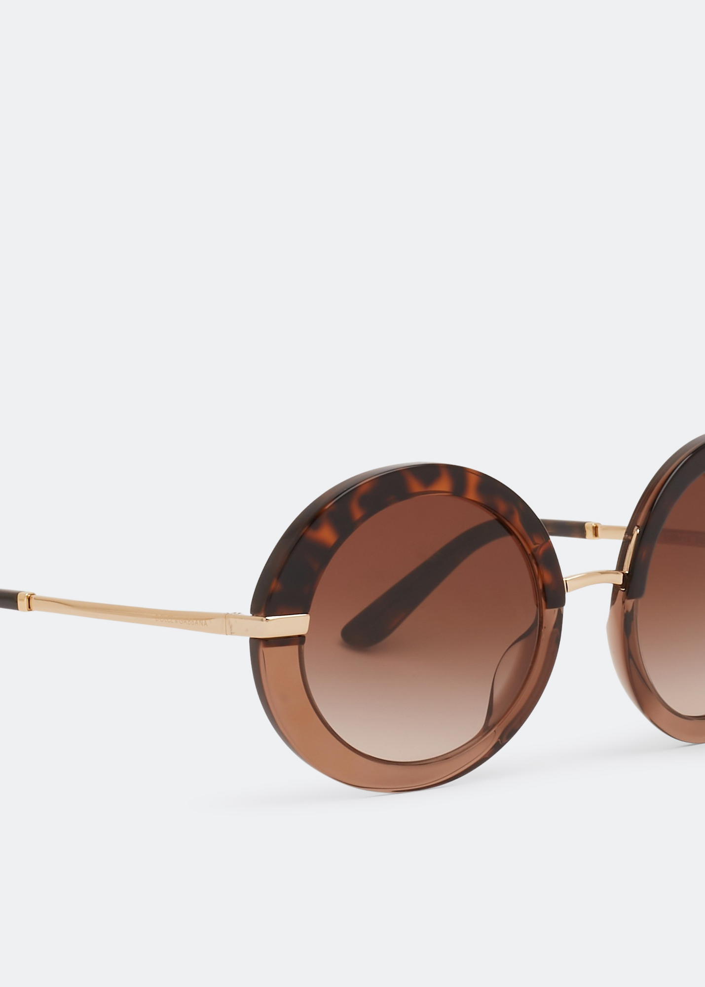 

Half print sunglasses, Brown