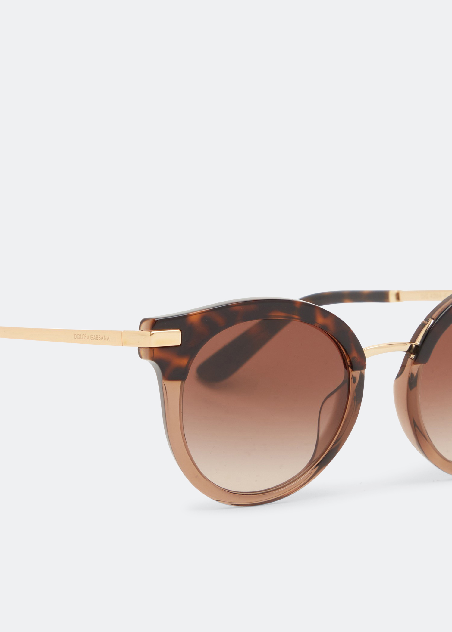

Animal-print cat-eye sunglasses, Brown